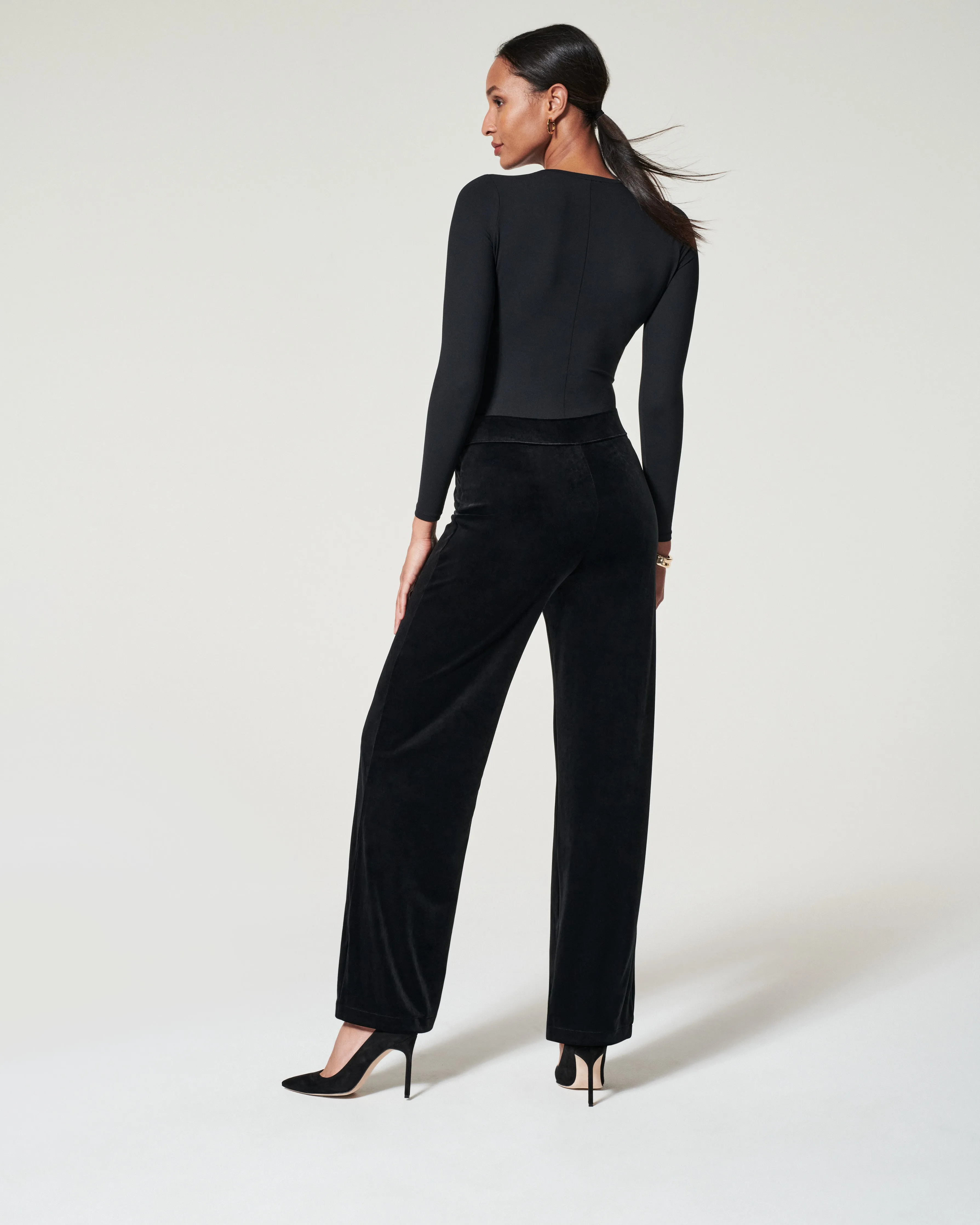 Velvet Split Hem Wide Leg Pant sold by SPANX product image thumbnail 5