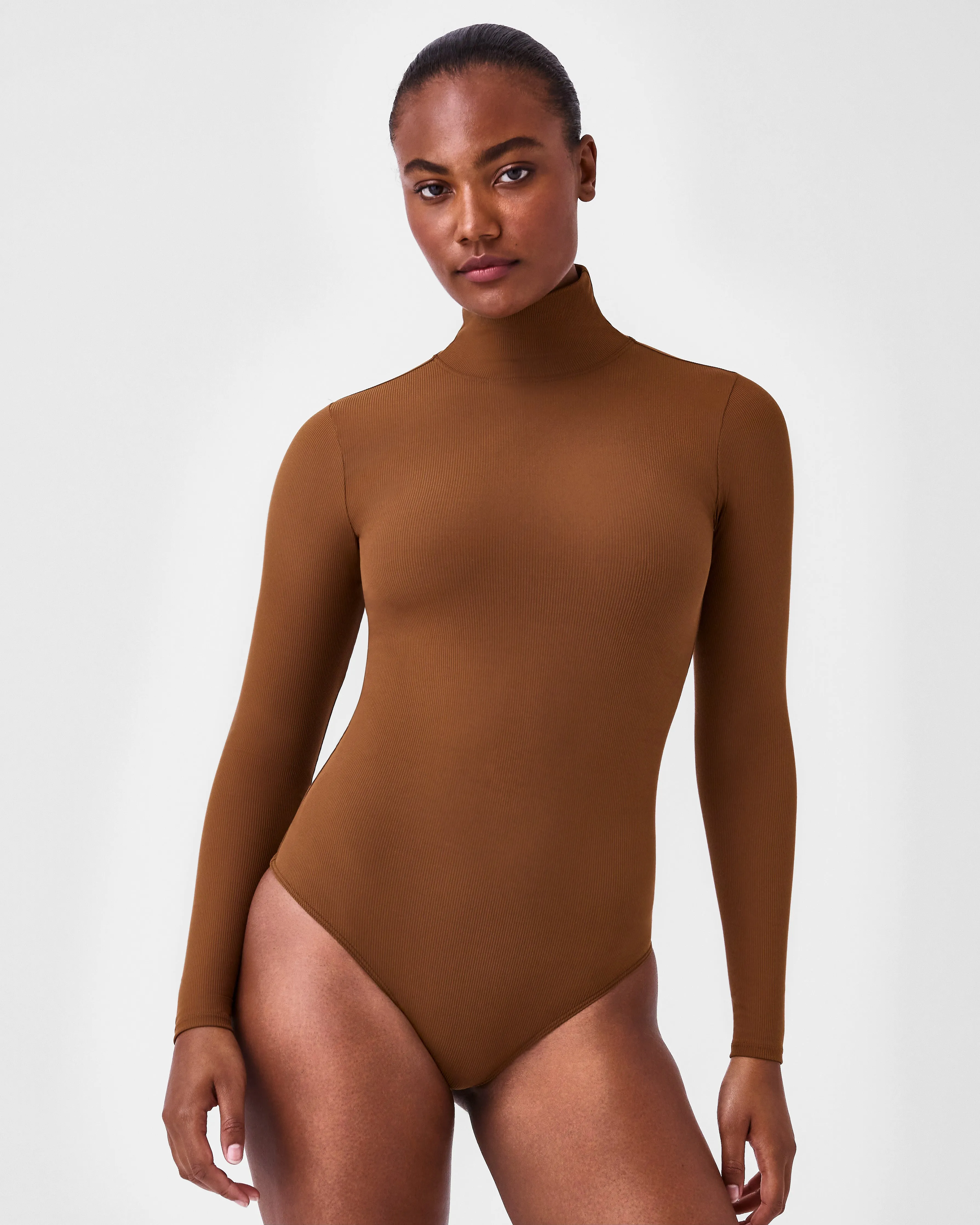 Suit Yourself Ribbed Long Sleeve Turtleneck Bodysuit sold by SPANX product image thumbnail 3