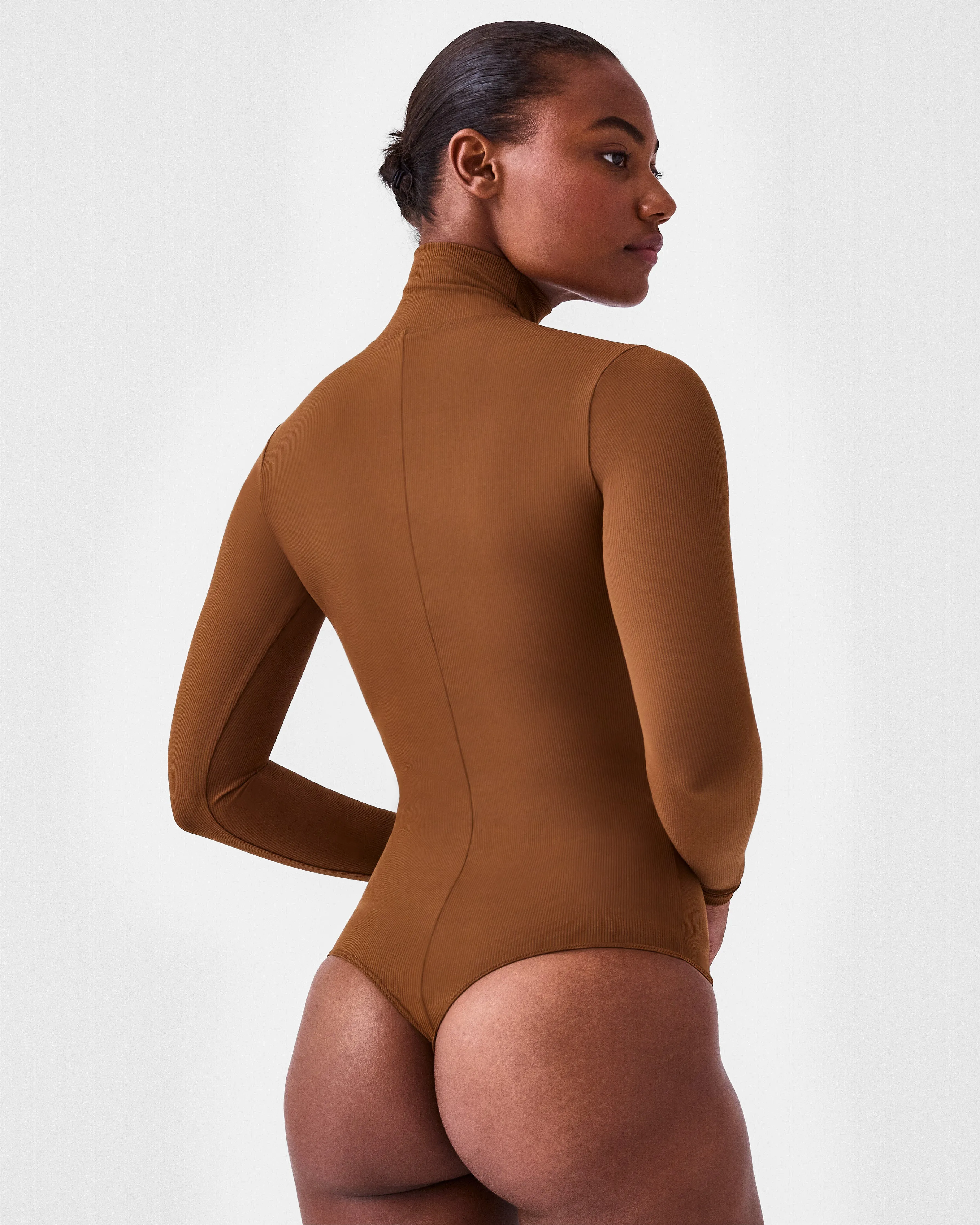 Suit Yourself Ribbed Long Sleeve Turtleneck Bodysuit sold by SPANX product image thumbnail 4