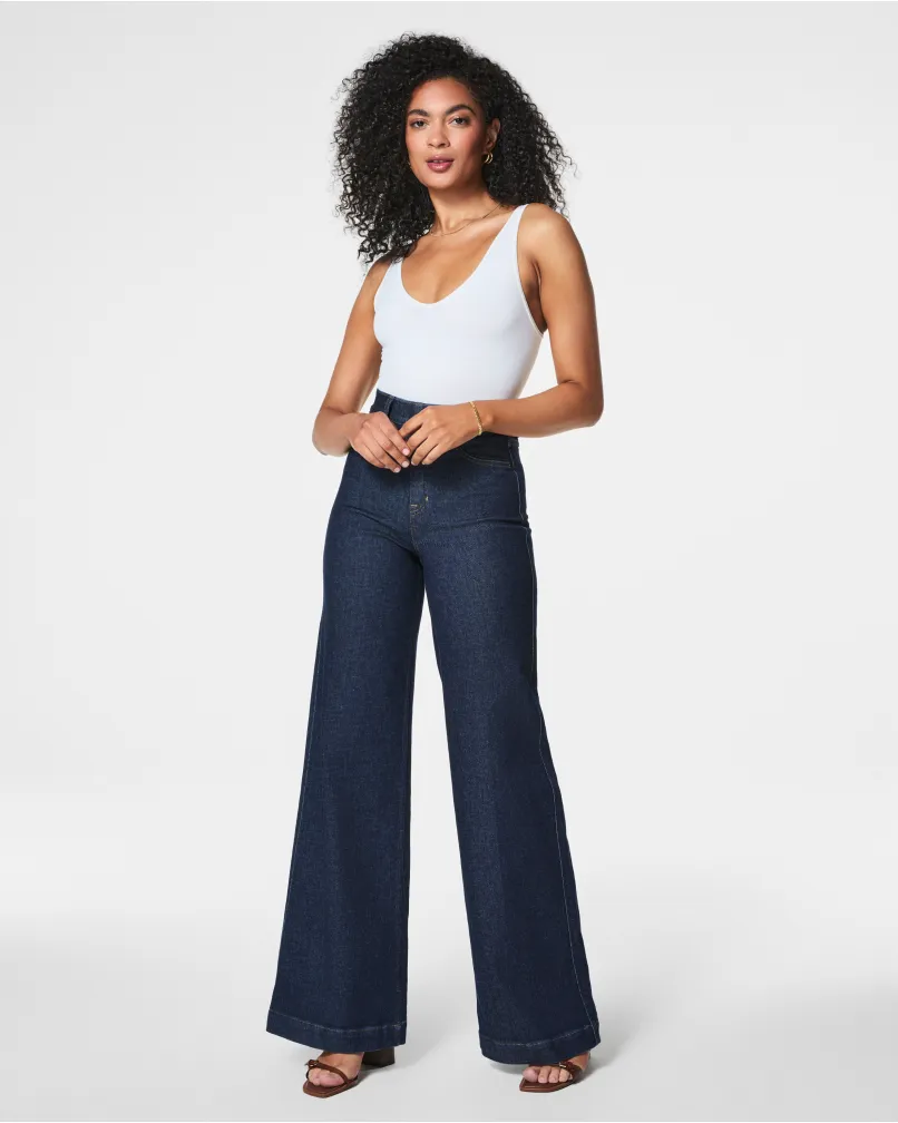 SPANXshape™ EveryWear Wide Leg Jeans, Raw Indigo sold by SPANX product image thumbnail 2