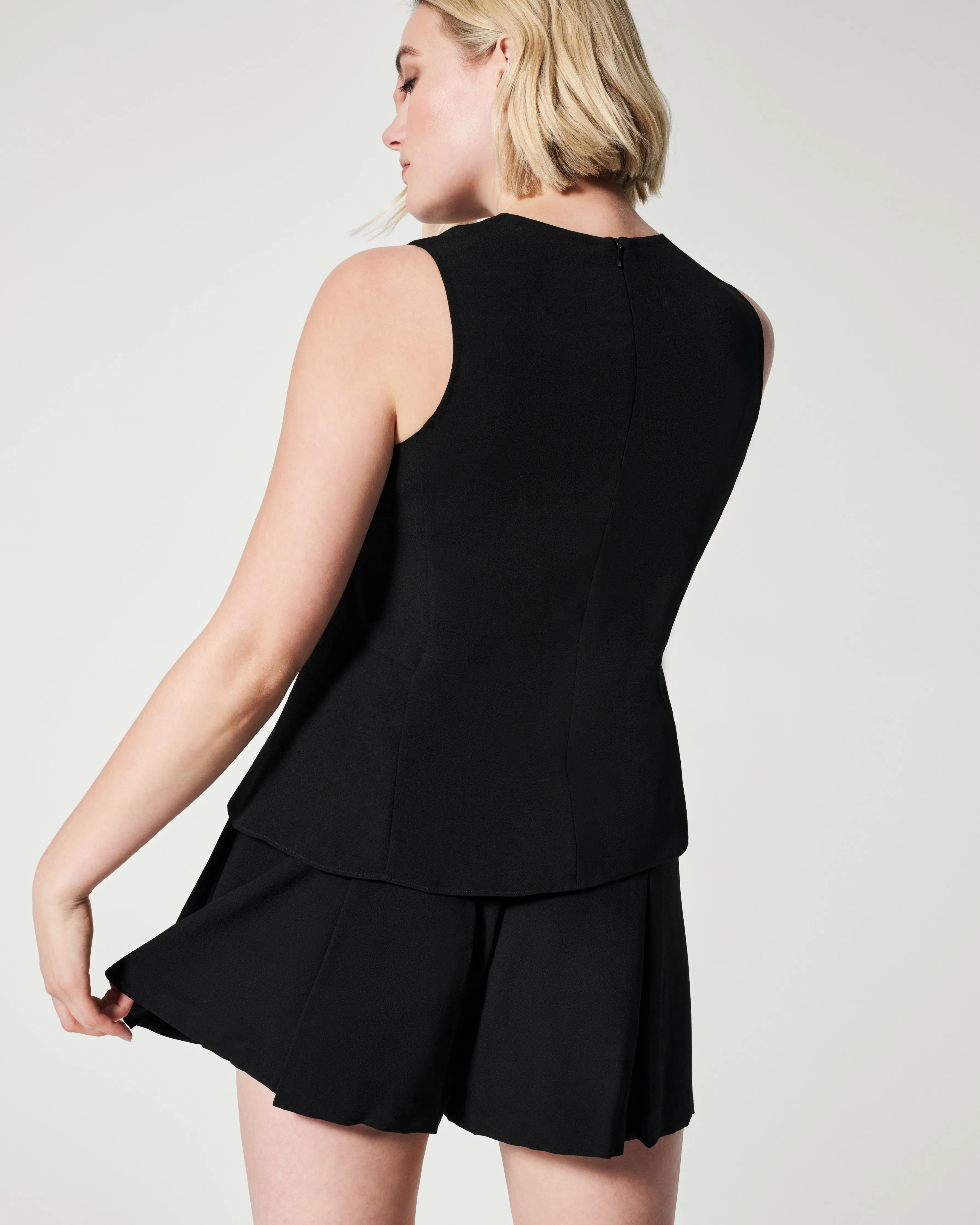 Carefree Crepe Peplum Tank sold by SPANX product image thumbnail 2