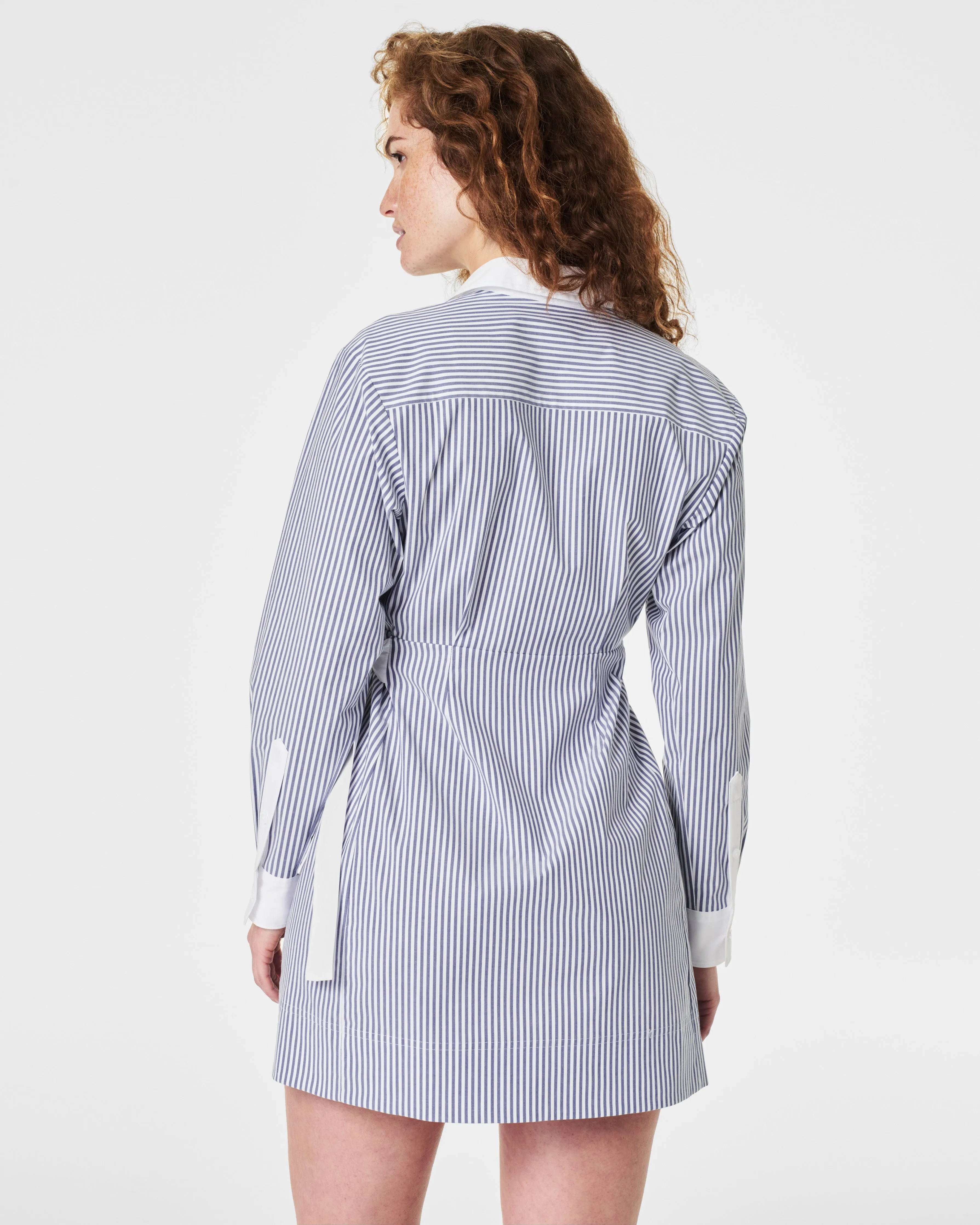 The Best Poplin Striped Wrap Dress sold by SPANX product image thumbnail 4