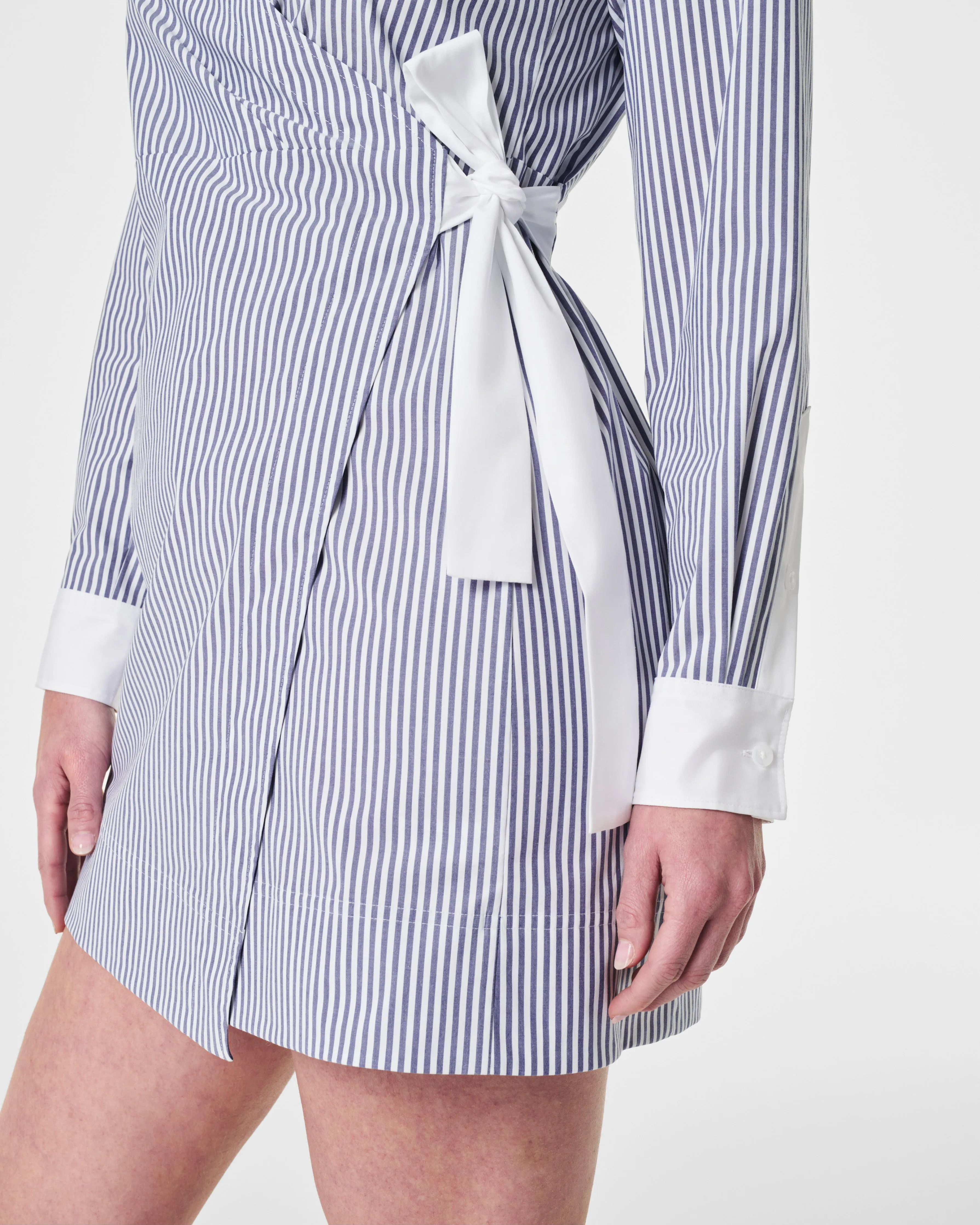 The Best Poplin Striped Wrap Dress sold by SPANX product image thumbnail 5