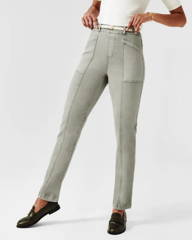 Stretch Twill Straight Leg Pant made by SPANX