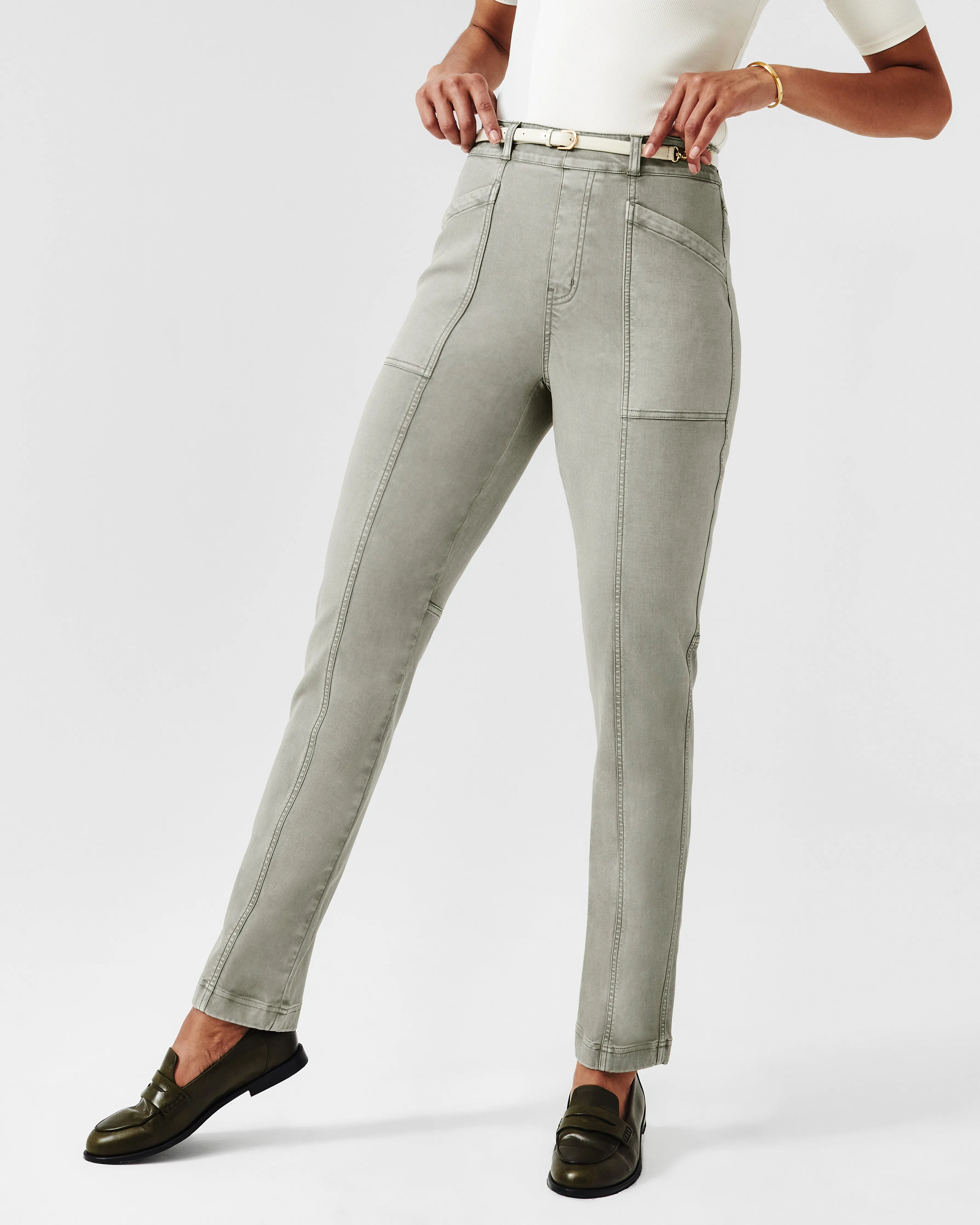 Stretch Twill Straight Leg Pant sold by SPANX