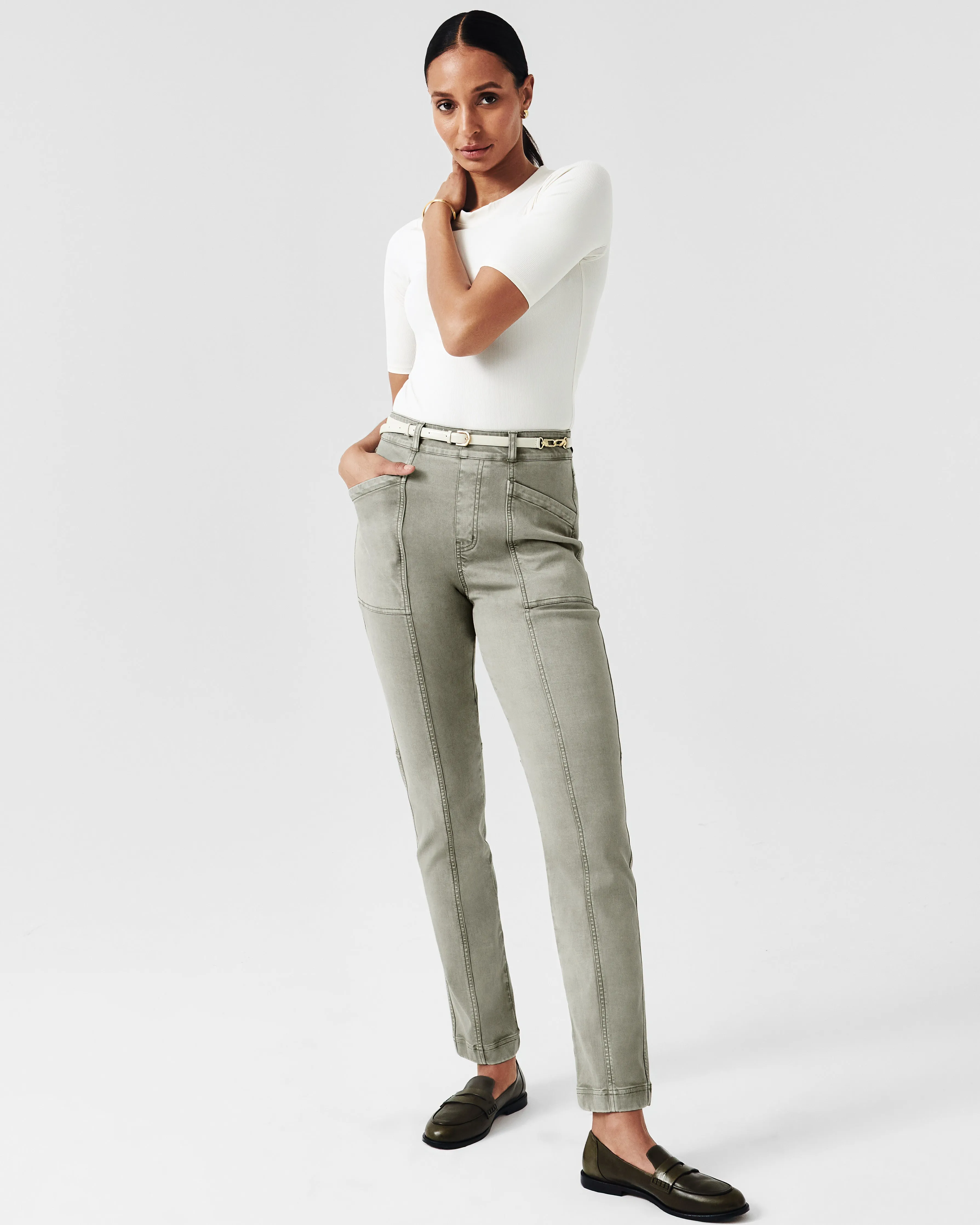 Stretch Twill Straight Leg Pant sold by SPANX product image thumbnail 2