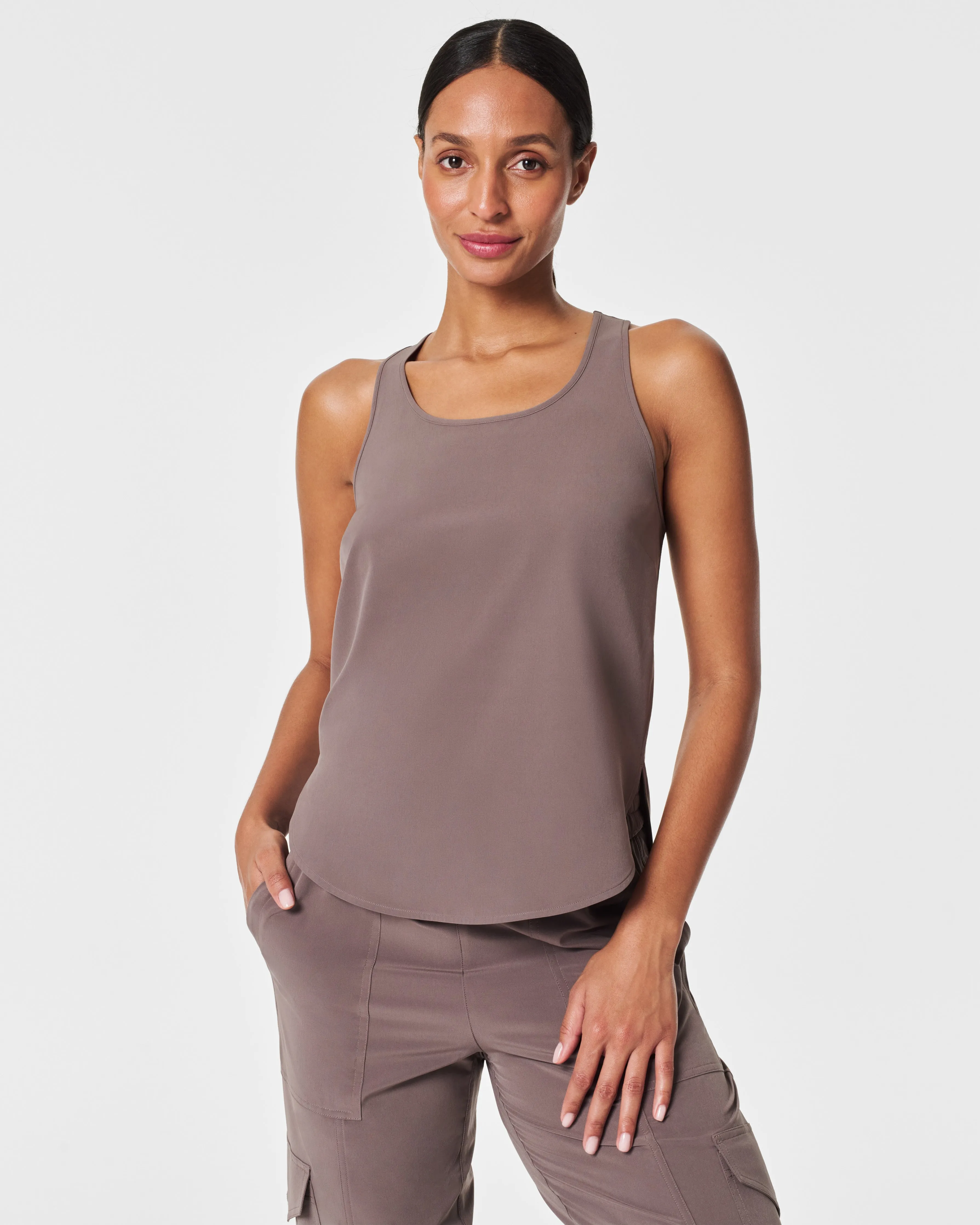 Casual Fridays Curved Hem Tank sold by SPANX