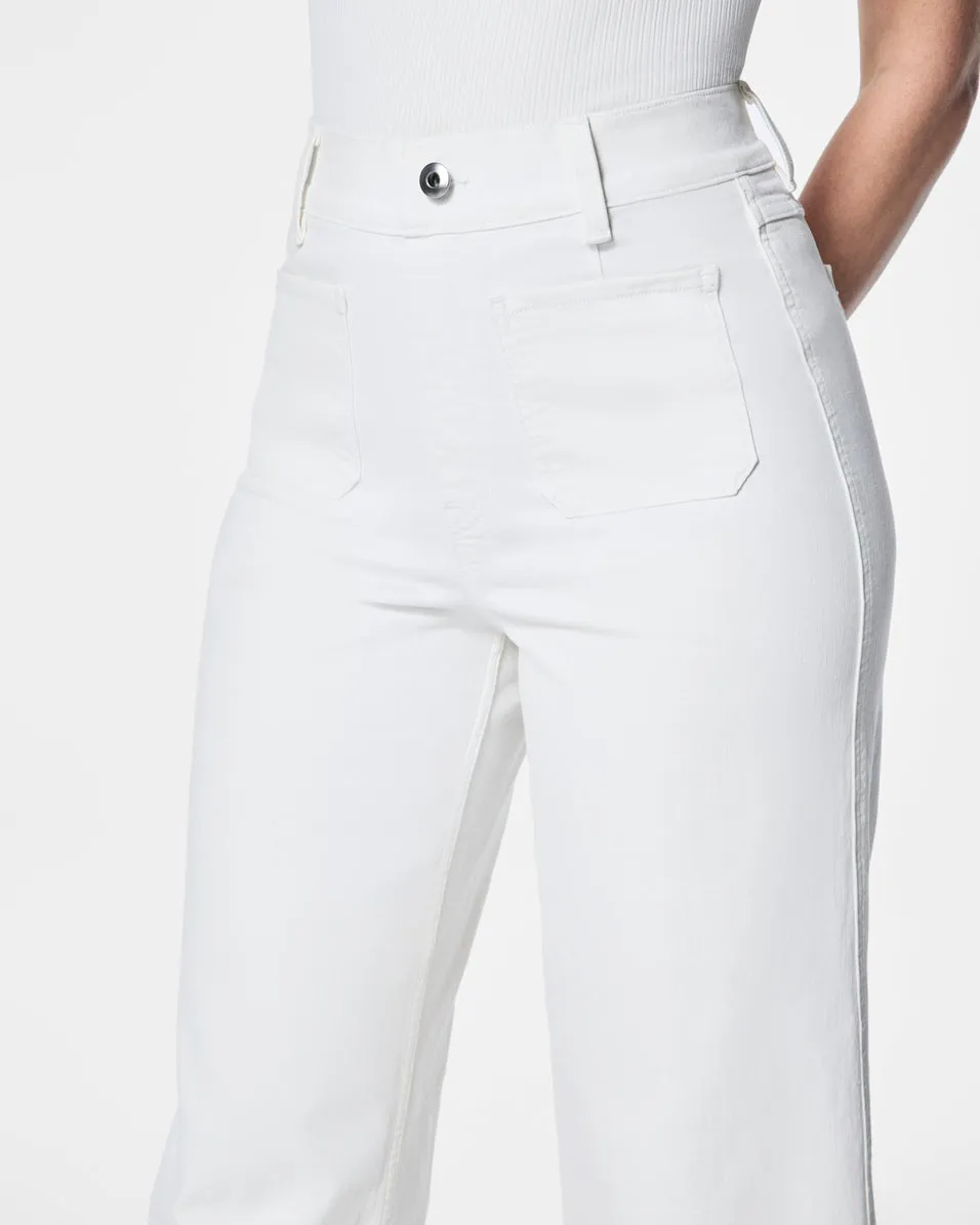 SPANXshape™ EveryWear Cropped Wide Leg Jeans with Patch Pockets, White sold by SPANX product image thumbnail 5