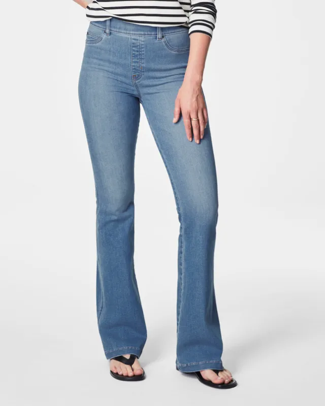 SPANXshape™ EveryWear Flare Jeans, Stonewashed Blue sold by SPANX