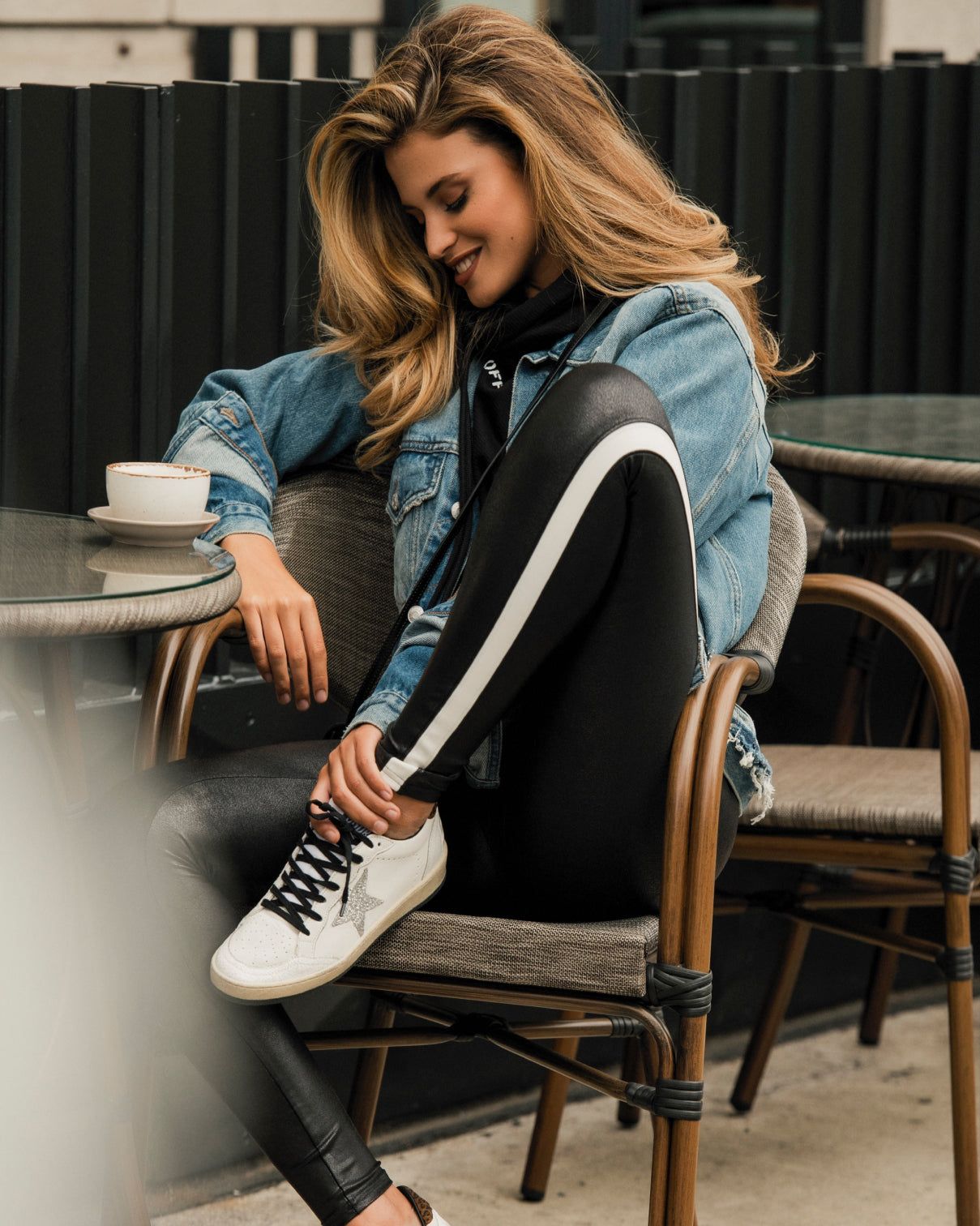 Faux Leather Side Stripe Leggings sold by SPANX product image thumbnail 2