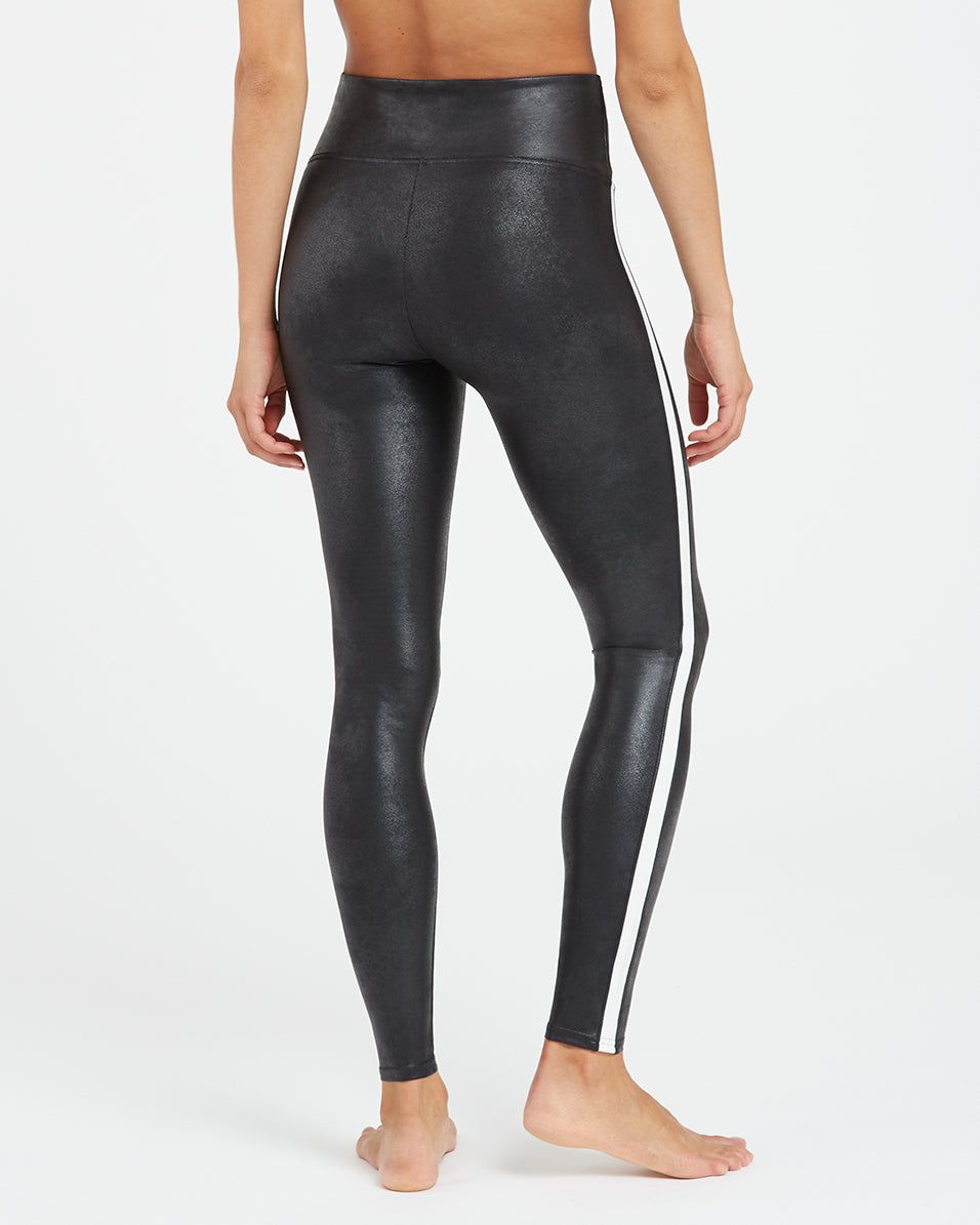 Faux Leather Side Stripe Leggings sold by SPANX product image thumbnail 3
