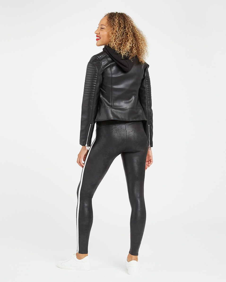 Faux Leather Side Stripe Leggings sold by SPANX product image thumbnail 7