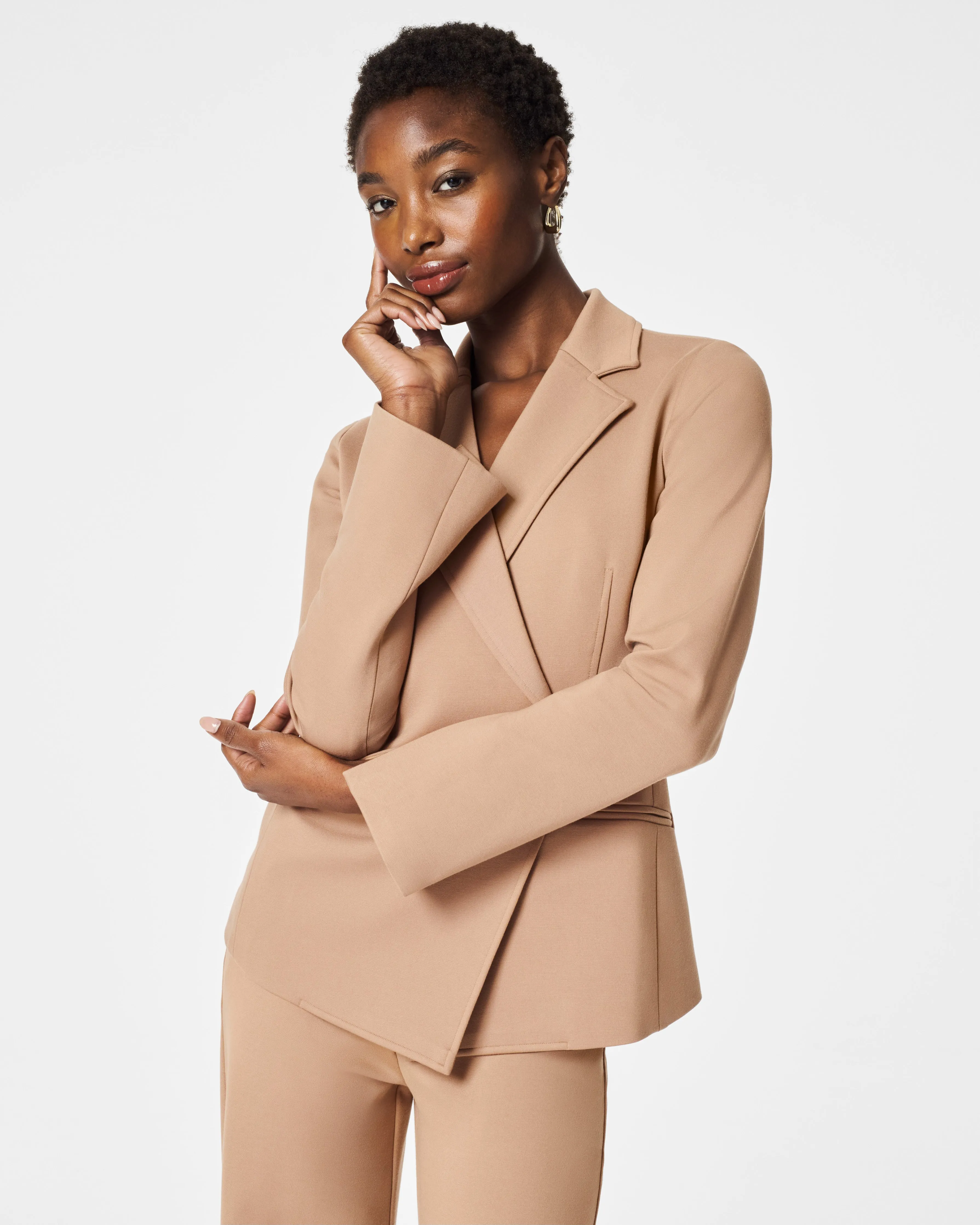 The Perfect Asymmetrical Blazer sold by SPANX