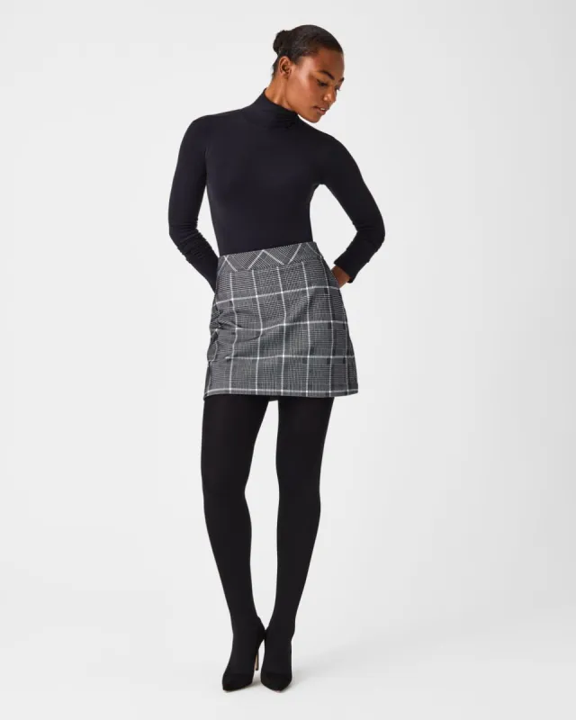 The Perfect A-line Mini Skirt, 17" in Classic Plaid Jacquard sold by SPANX