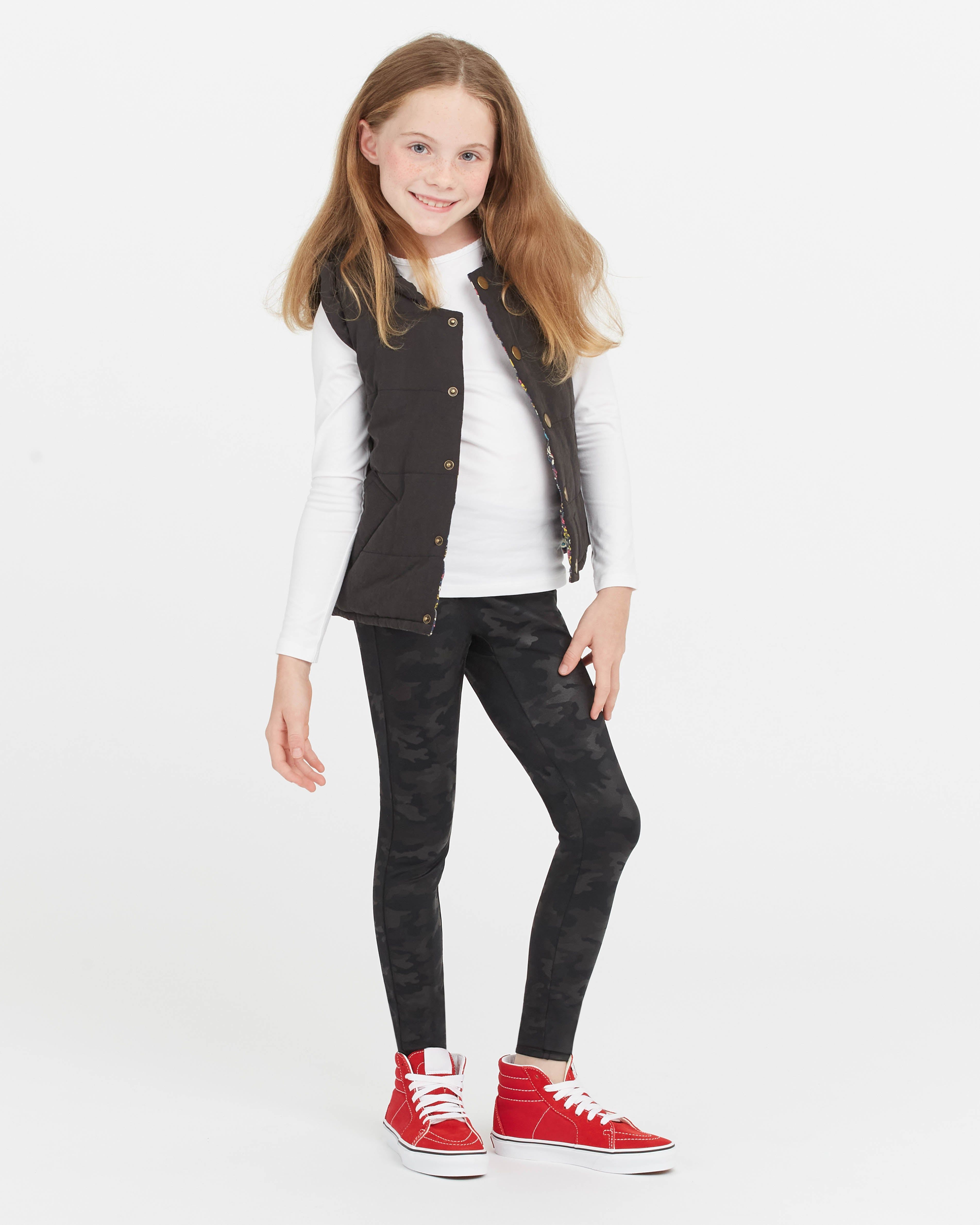 Girls Faux Leather Camo Leggings sold by SPANX