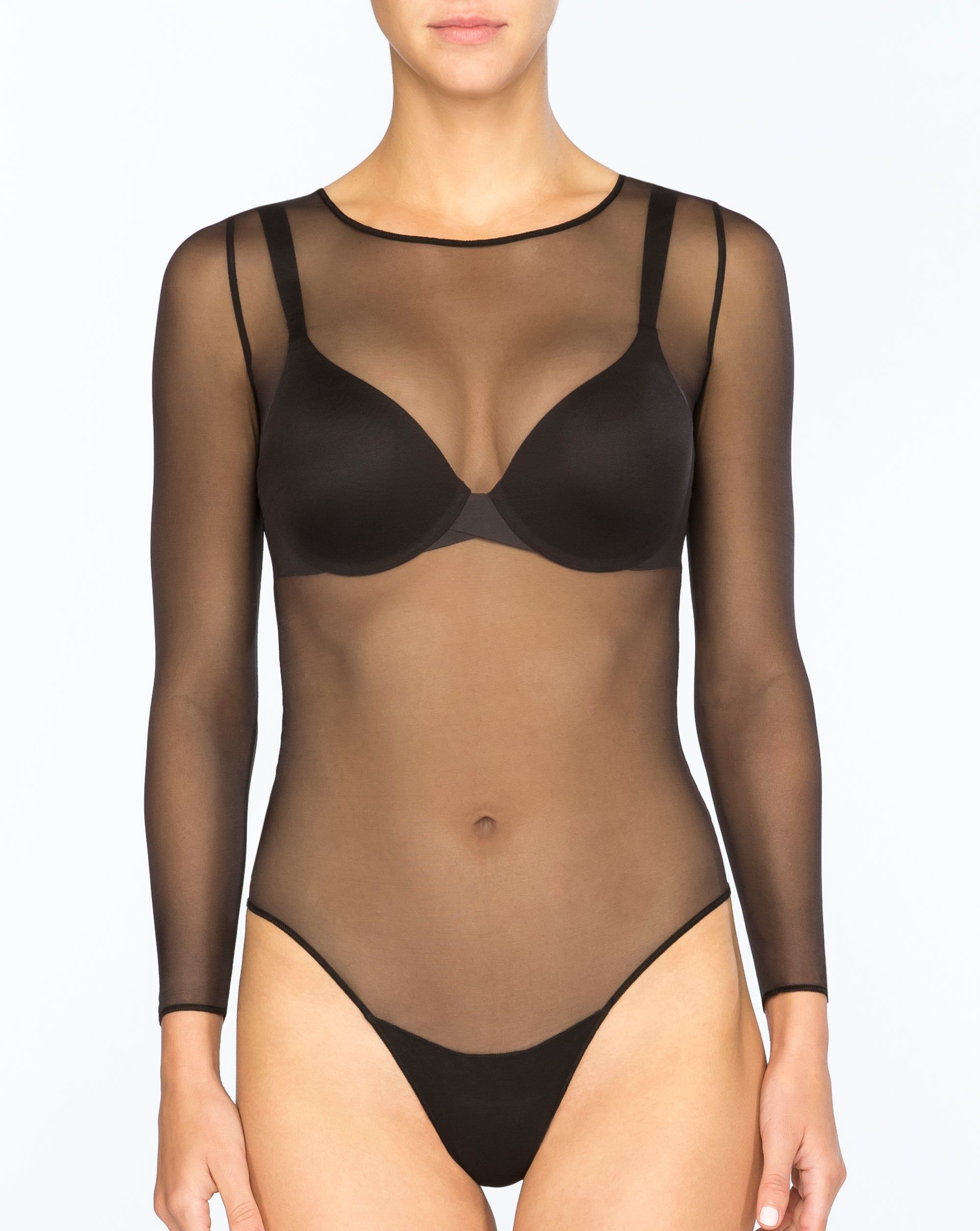 Smoothing Mesh Thong Bodysuit sold by SPANX