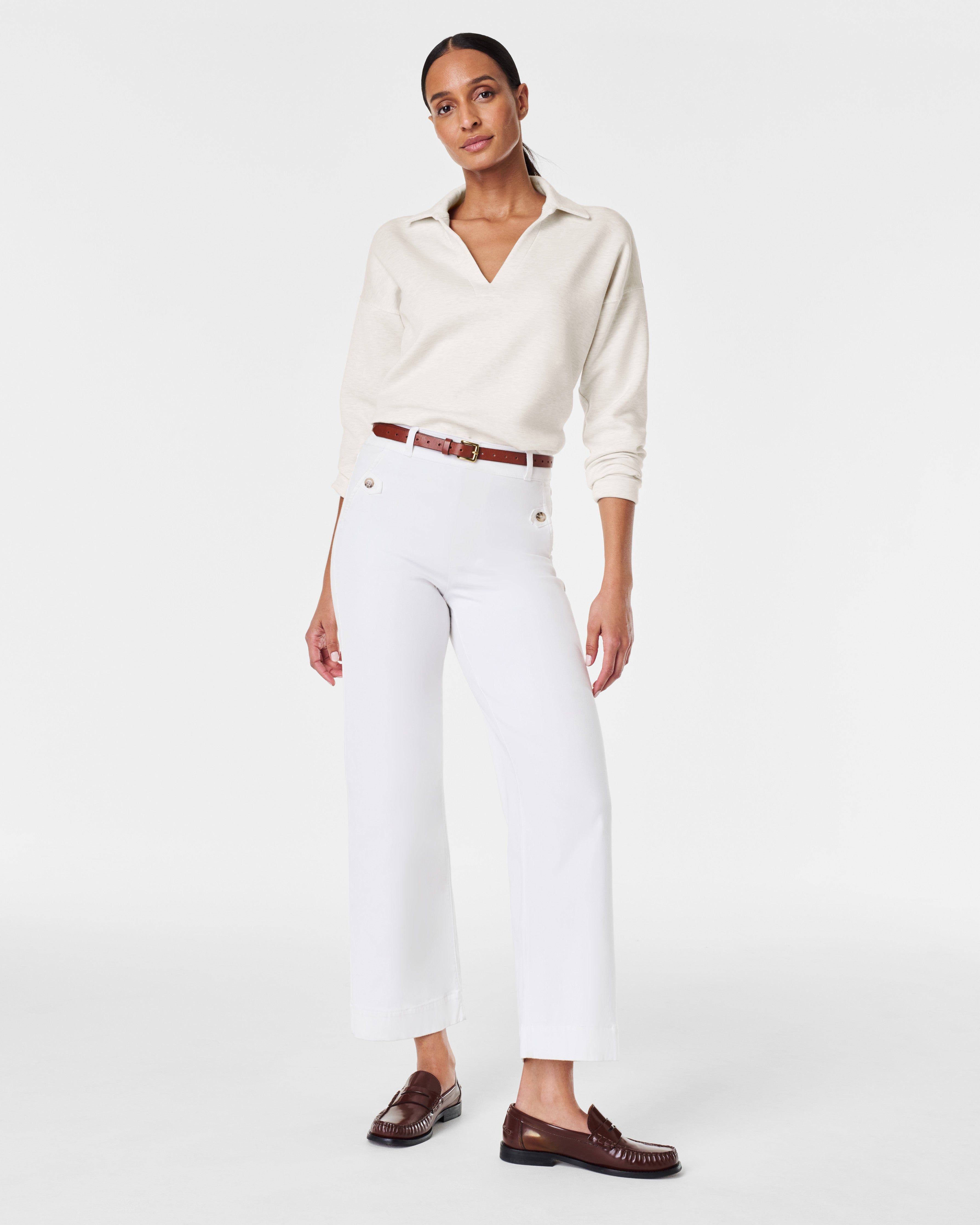Stretch Twill Cropped Wide Leg Pant sold by SPANX