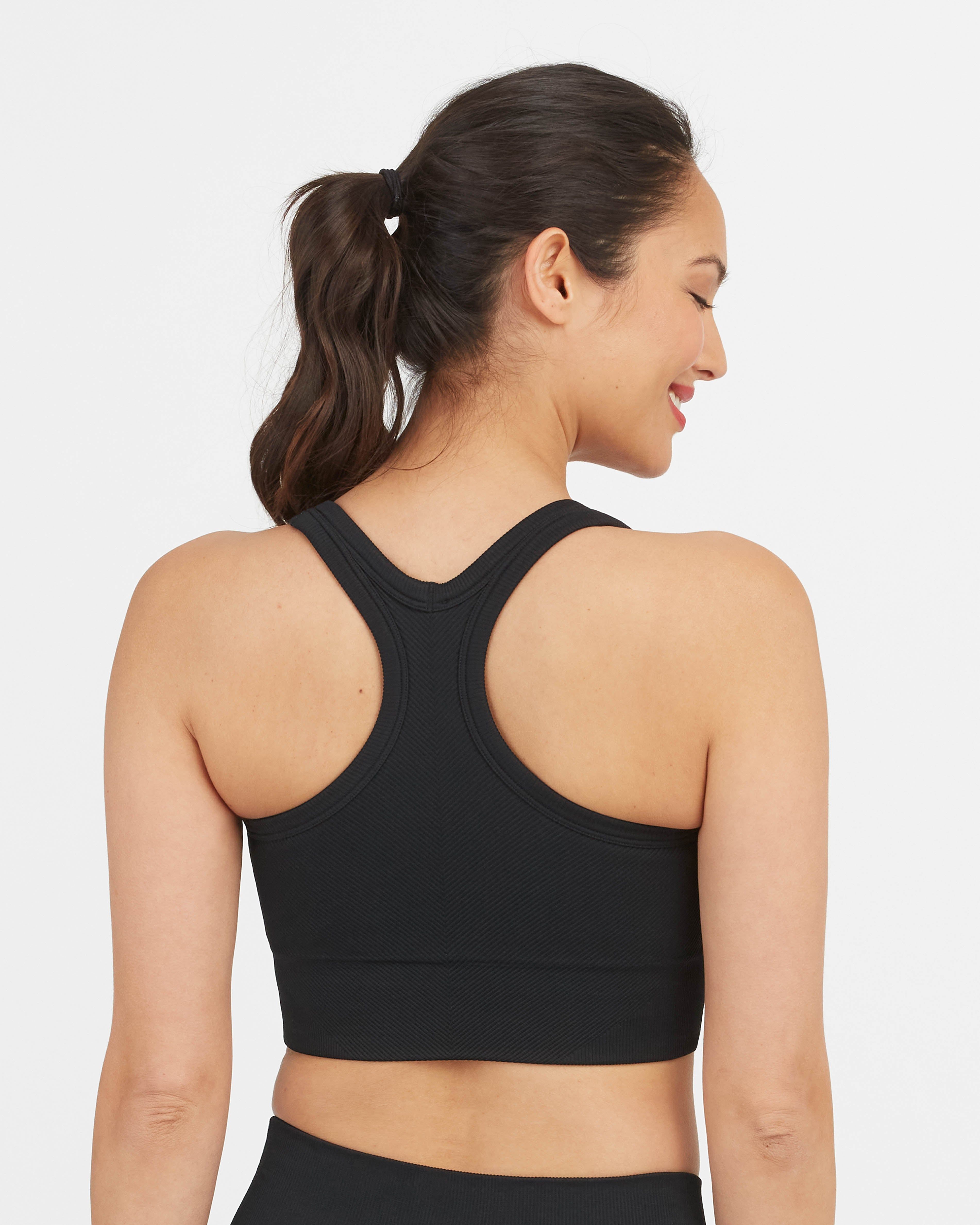 Seamless Sculpt Chevron Ribbed Longline Medium Impact Sports Bra sold by SPANX product image thumbnail 4