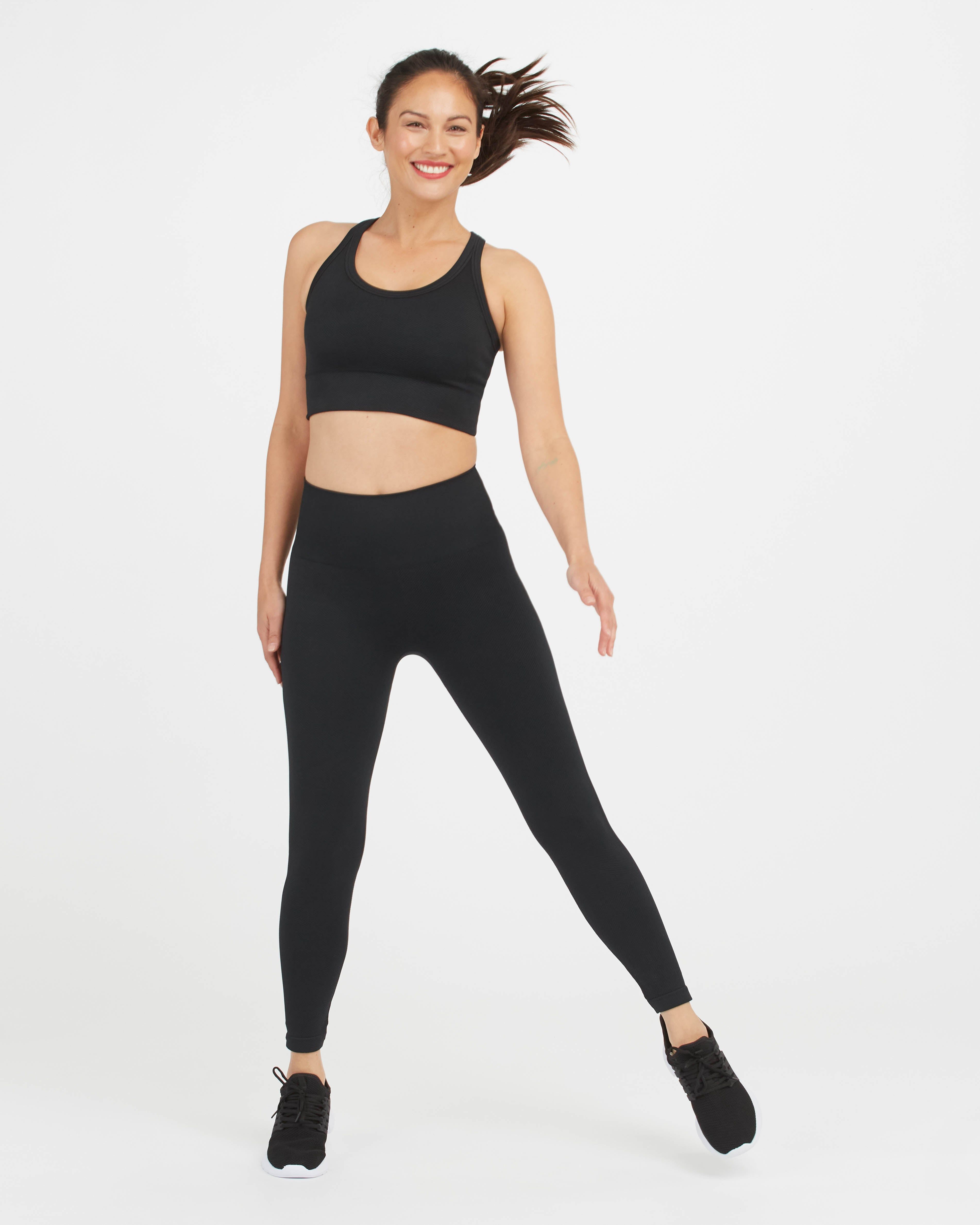 Seamless Sculpt Chevron Ribbed Longline Medium Impact Sports Bra sold by SPANX product image thumbnail 5