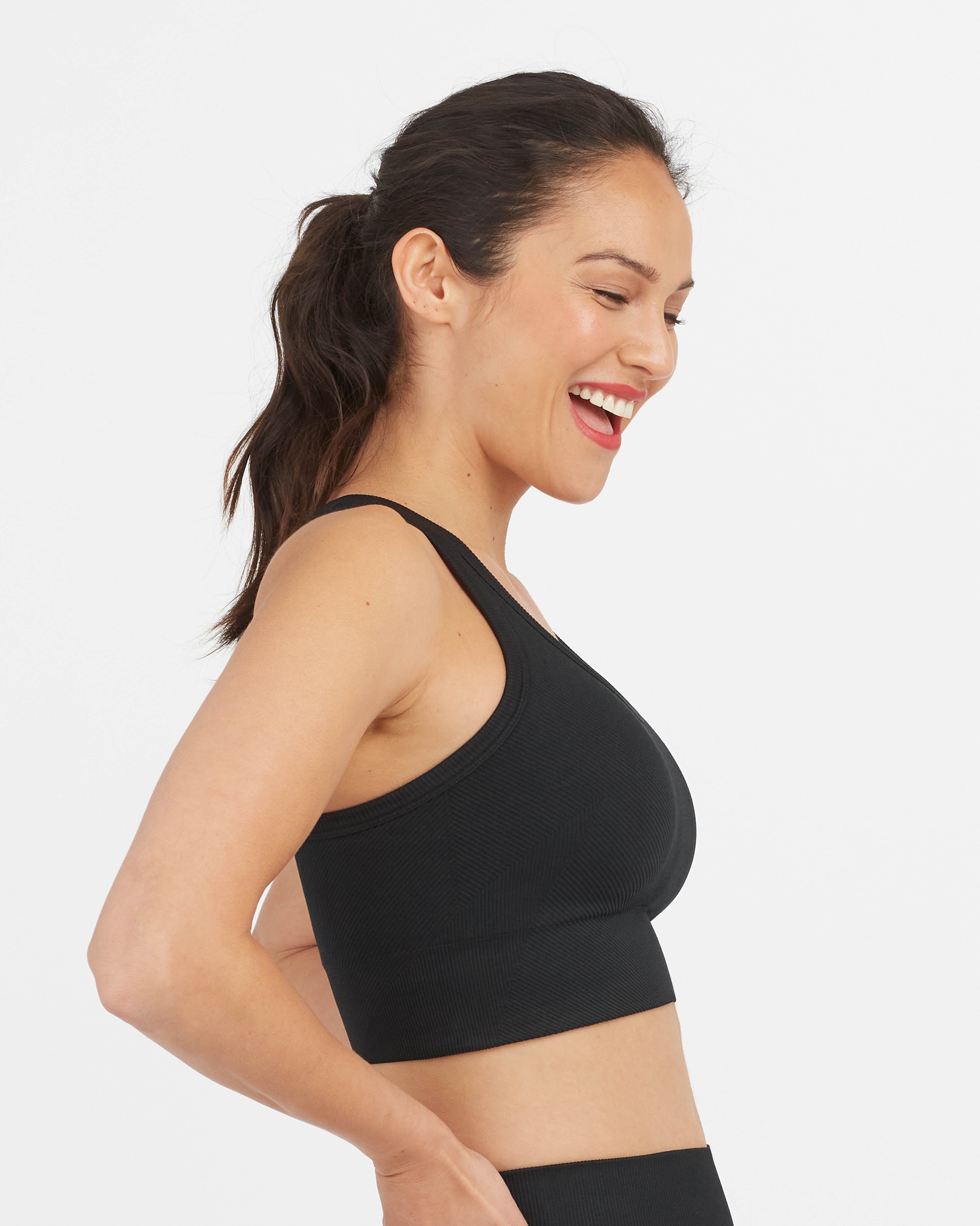 Seamless Sculpt Chevron Ribbed Longline Medium Impact Sports Bra sold by SPANX product image thumbnail 3