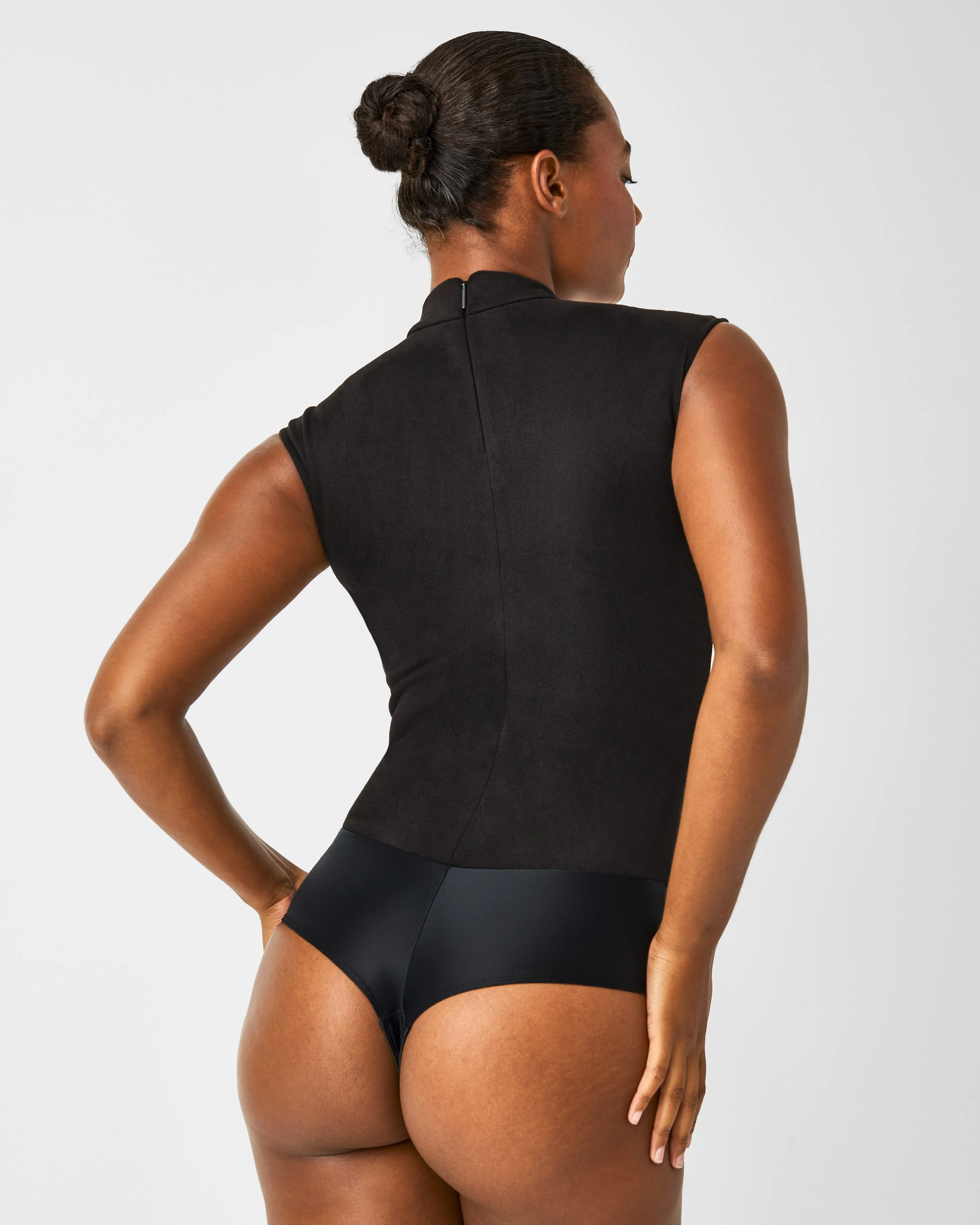 Faux Suede Mock Neck Bodysuit sold by SPANX product image thumbnail 5
