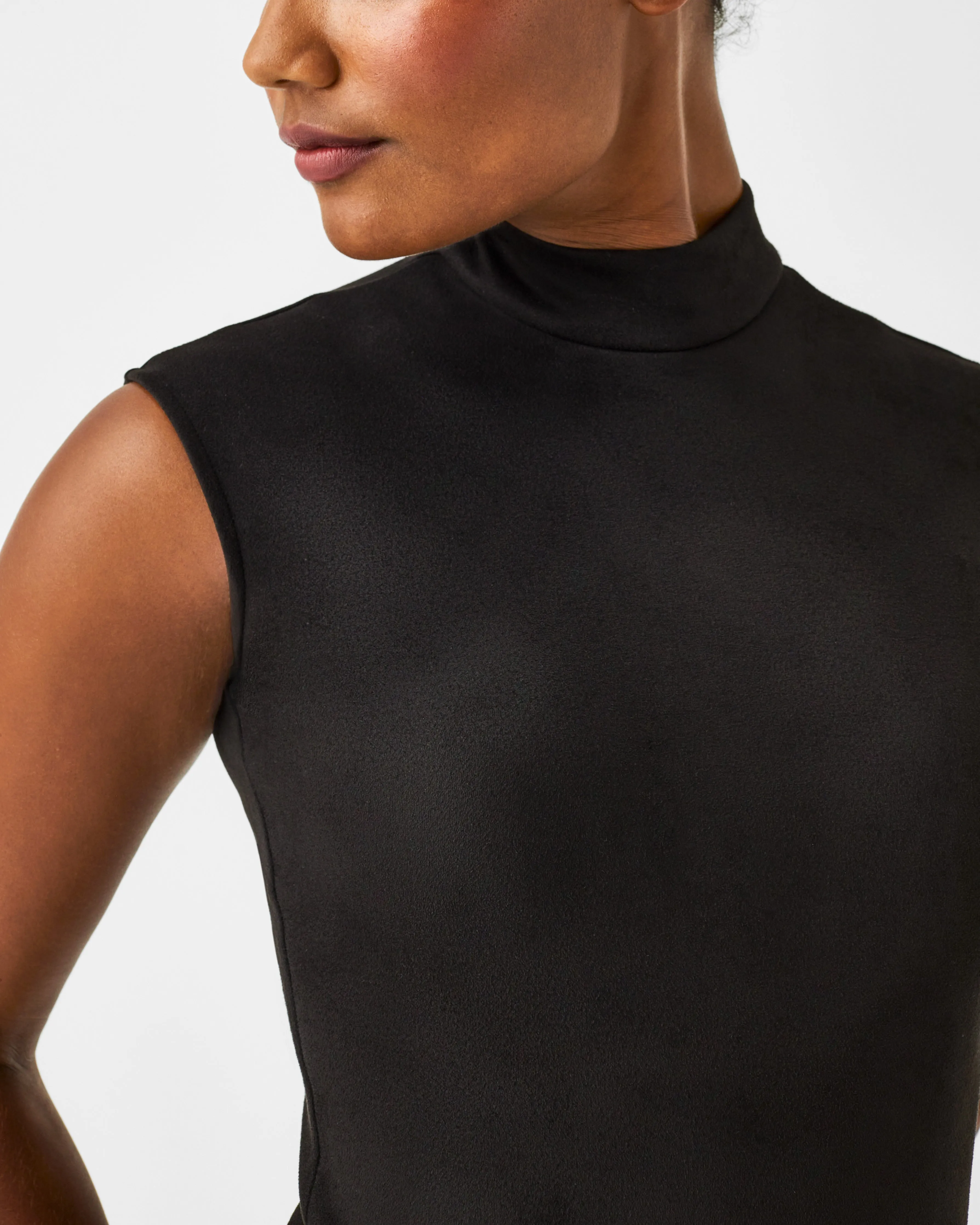 Faux Suede Mock Neck Bodysuit sold by SPANX product image thumbnail 3