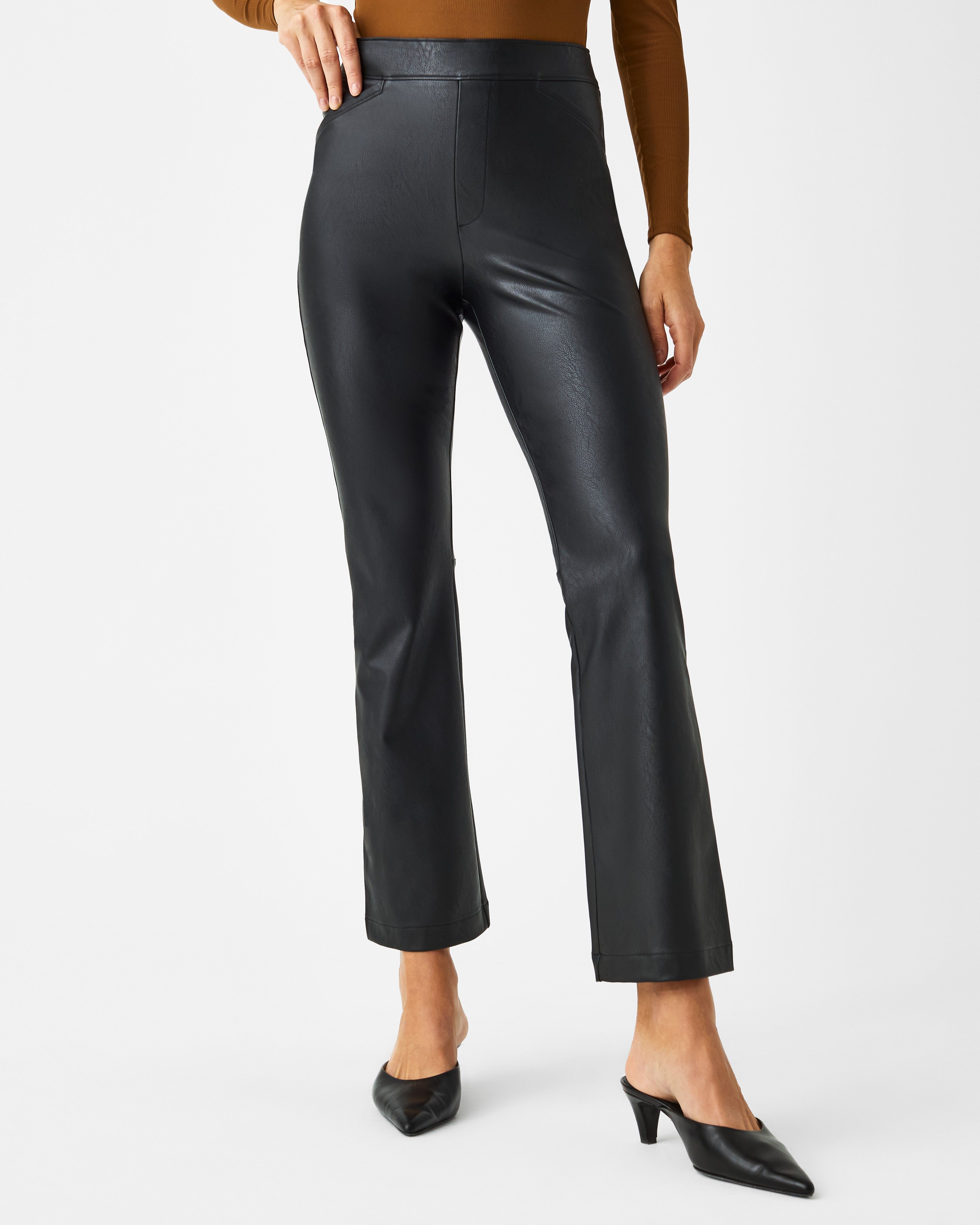 Leather-Like Cropped Kick Flare Pant sold by SPANX product image thumbnail 5