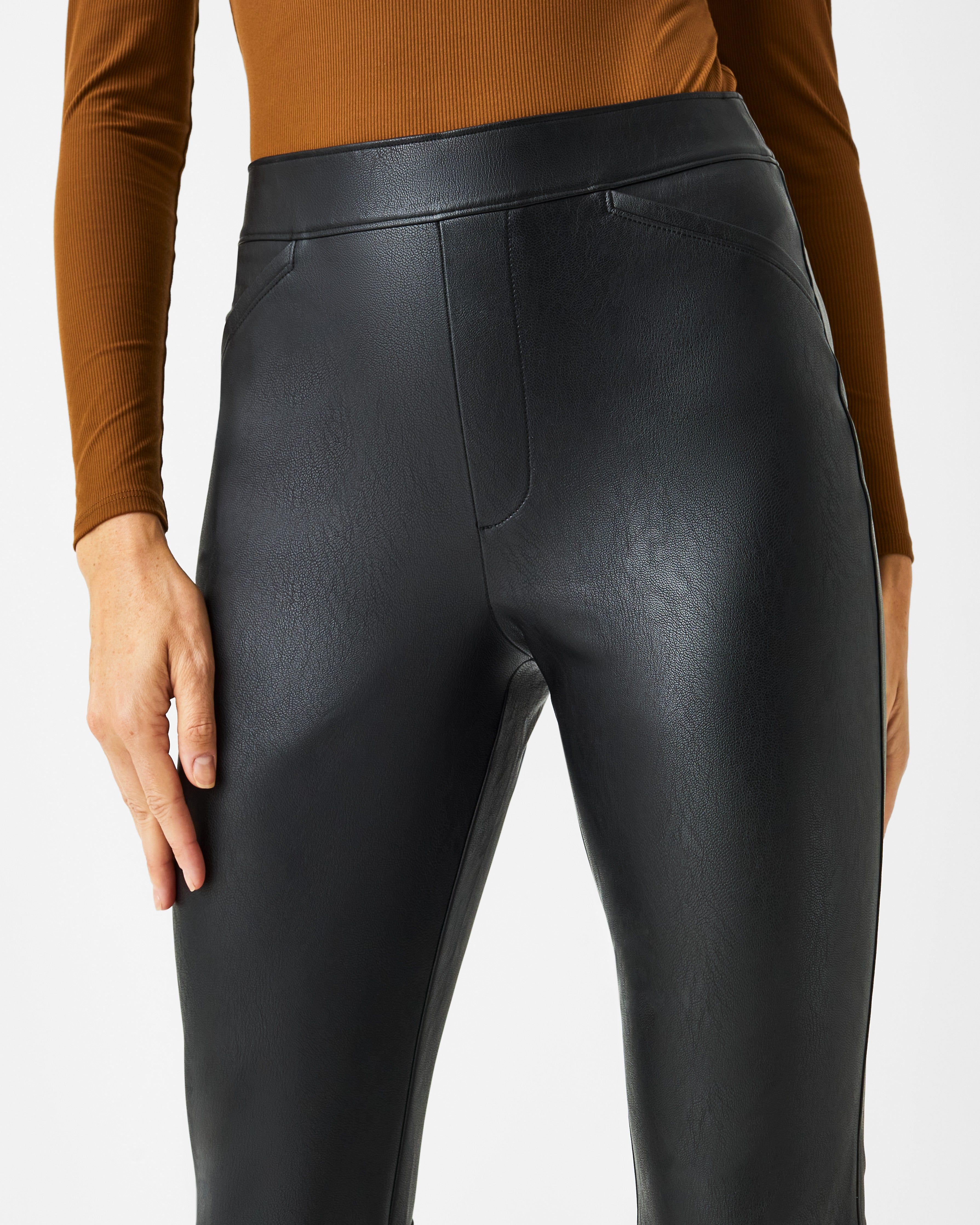 Leather-Like Cropped Kick Flare Pant sold by SPANX product image thumbnail 3