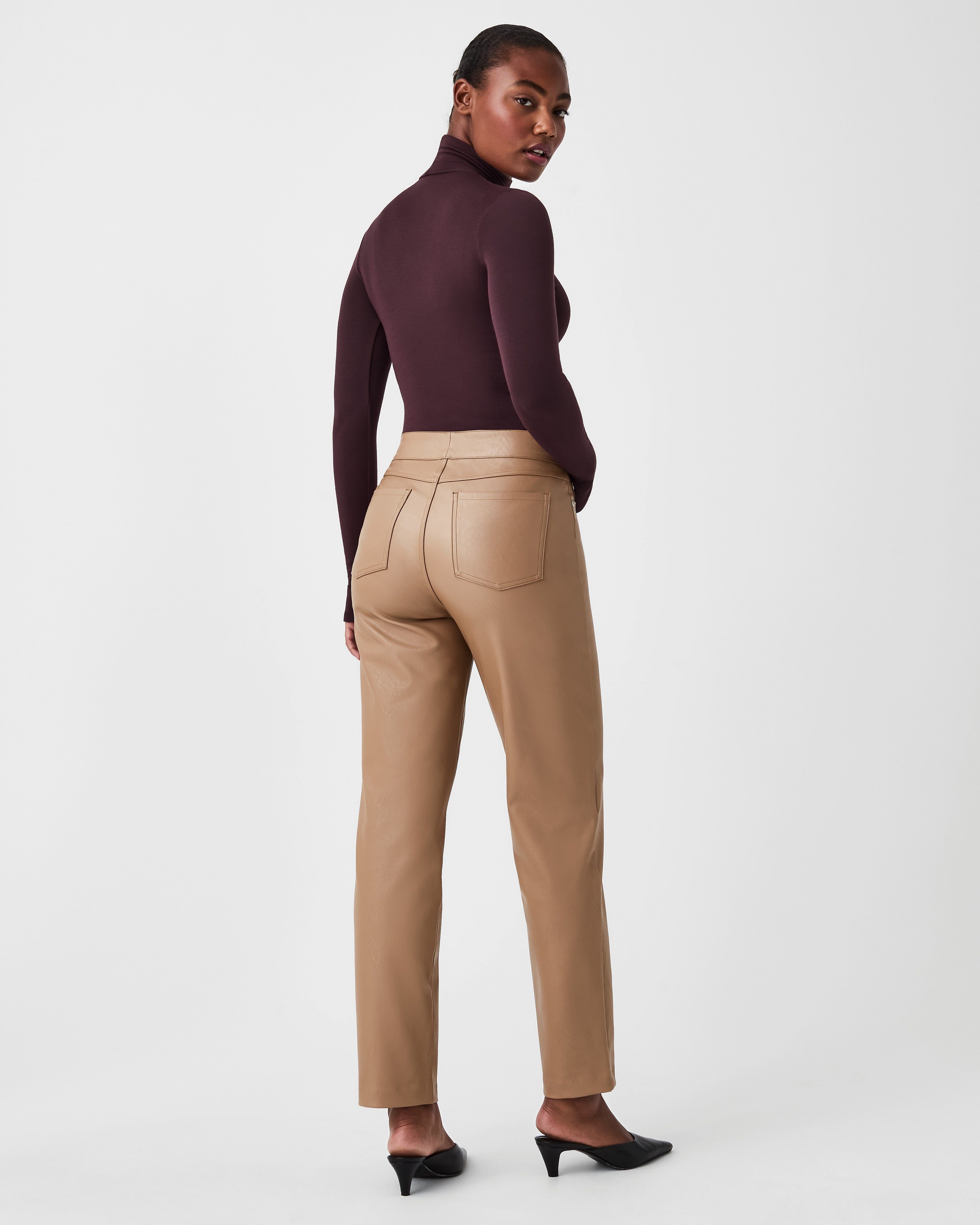 Leather-Like Slim Straight Pant sold by SPANX product image thumbnail 2