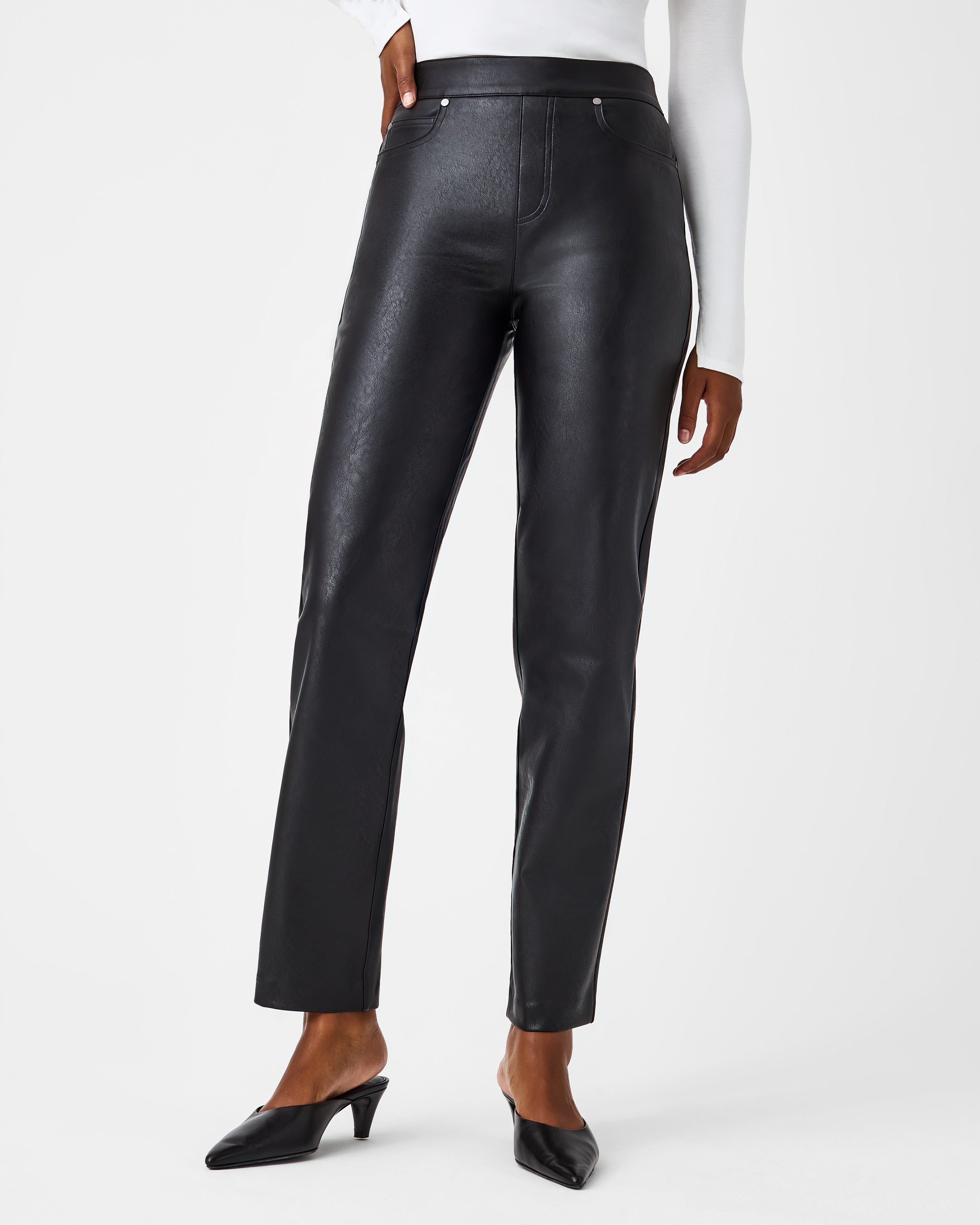 Leather-Like Slim Straight Pant sold by SPANX product image thumbnail 9