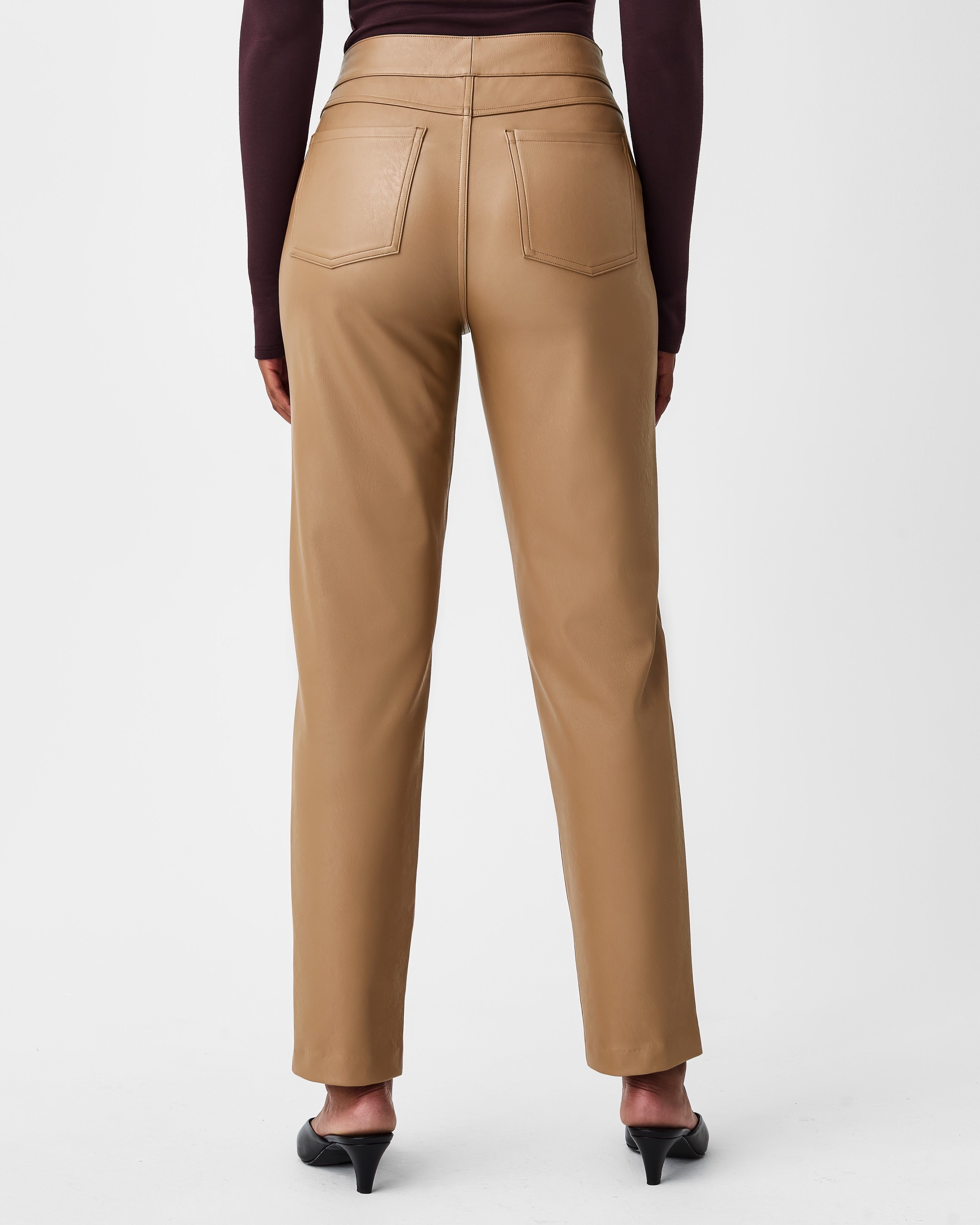 Leather-Like Slim Straight Pant sold by SPANX product image thumbnail 6