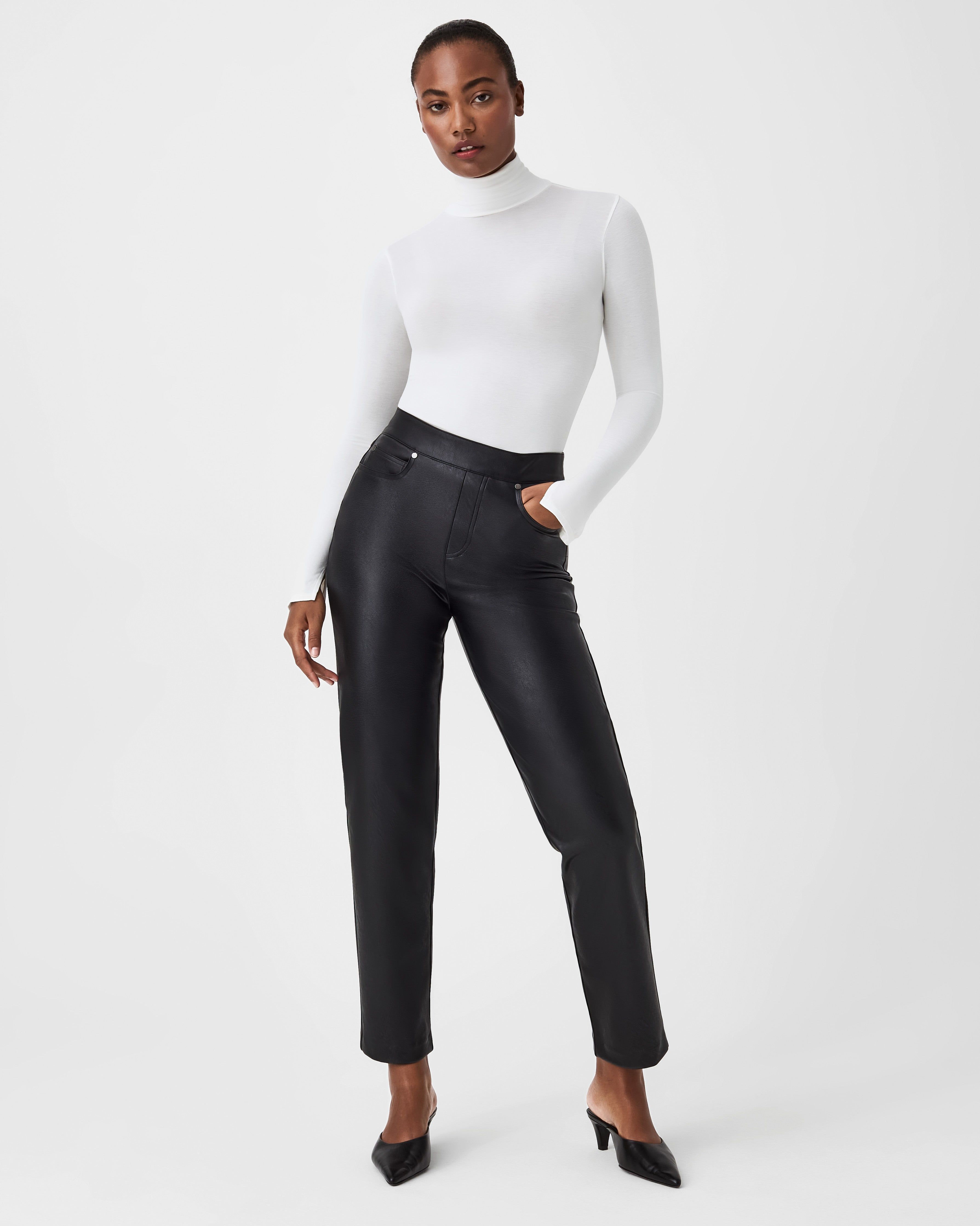 Leather-Like Slim Straight Pant sold by SPANX product image thumbnail 7