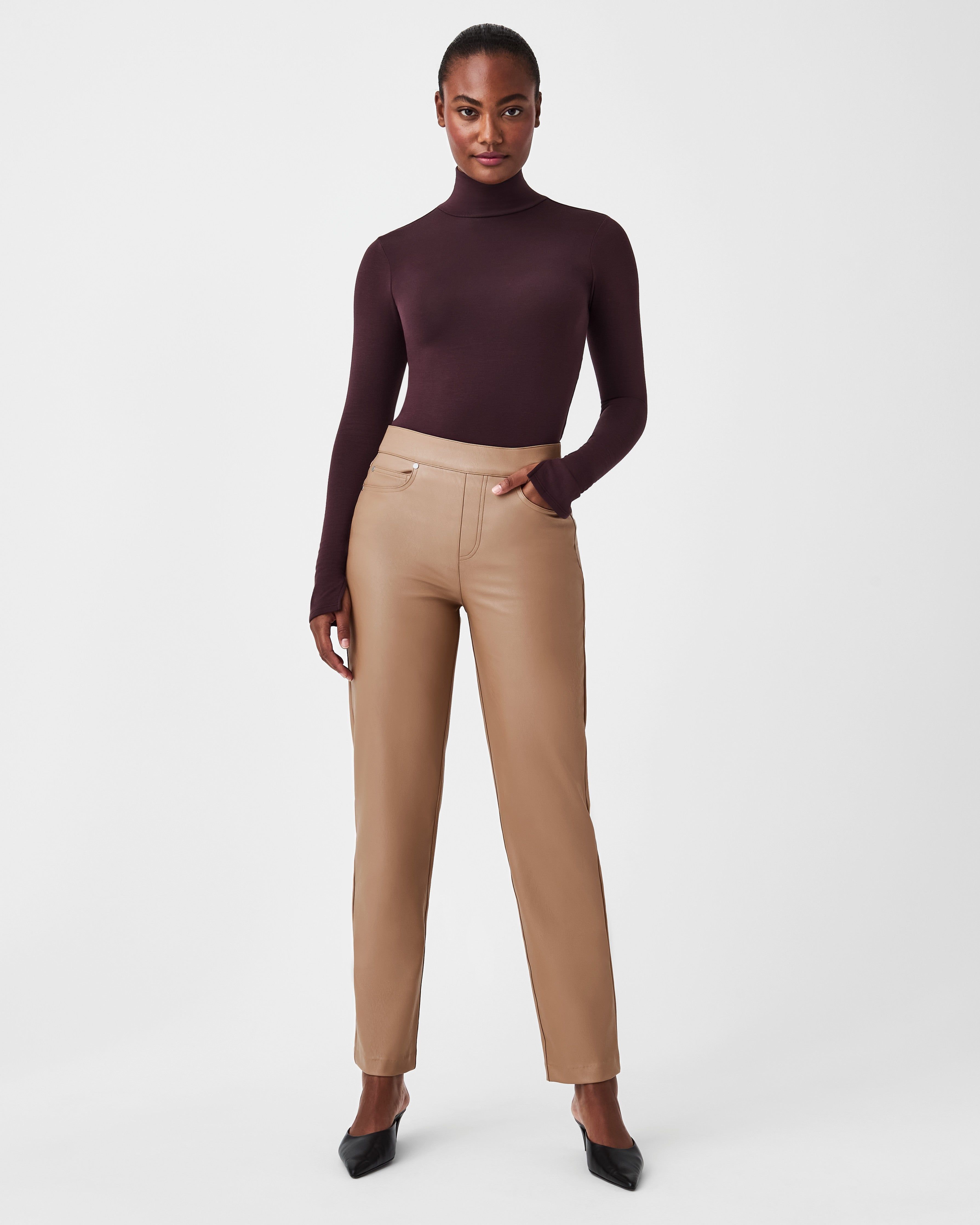 Leather-Like Slim Straight Pant sold by SPANX