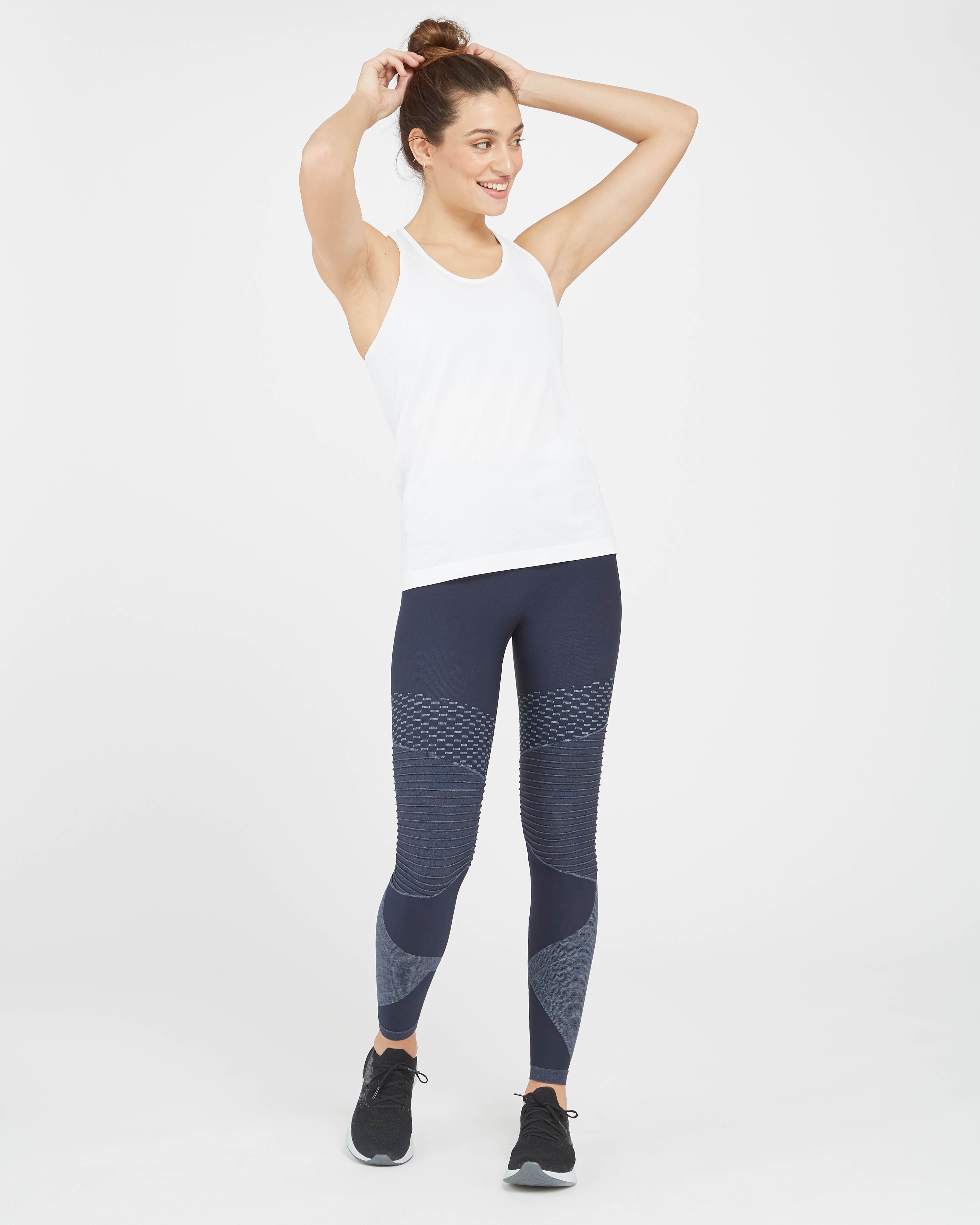 Look at Me Now Seamless Moto Leggings, Indigo Sky sold by SPANX