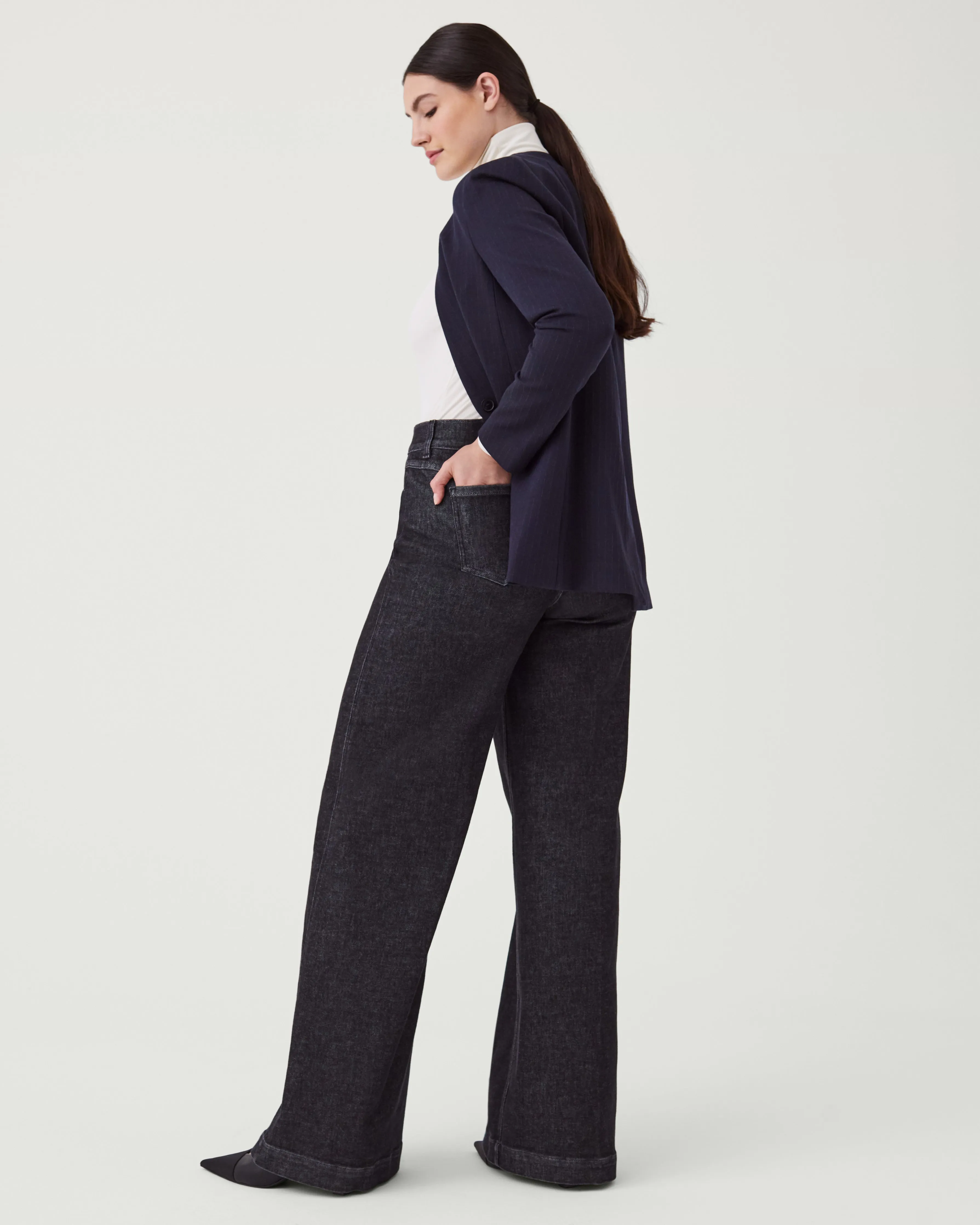 Wide Leg Jeans, Charcoal sold by SPANX product image thumbnail 4