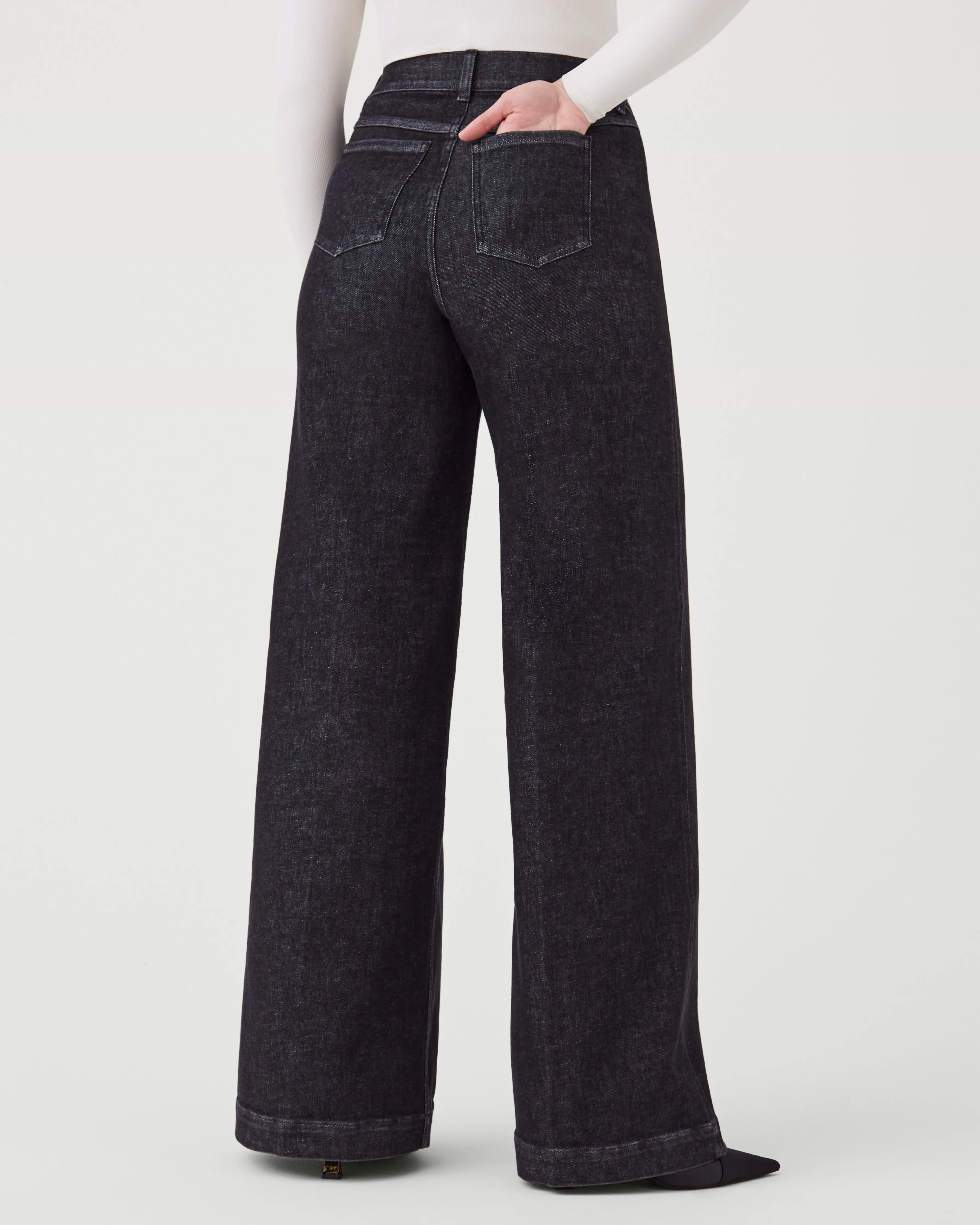 Wide Leg Jeans, Charcoal sold by SPANX product image thumbnail 3