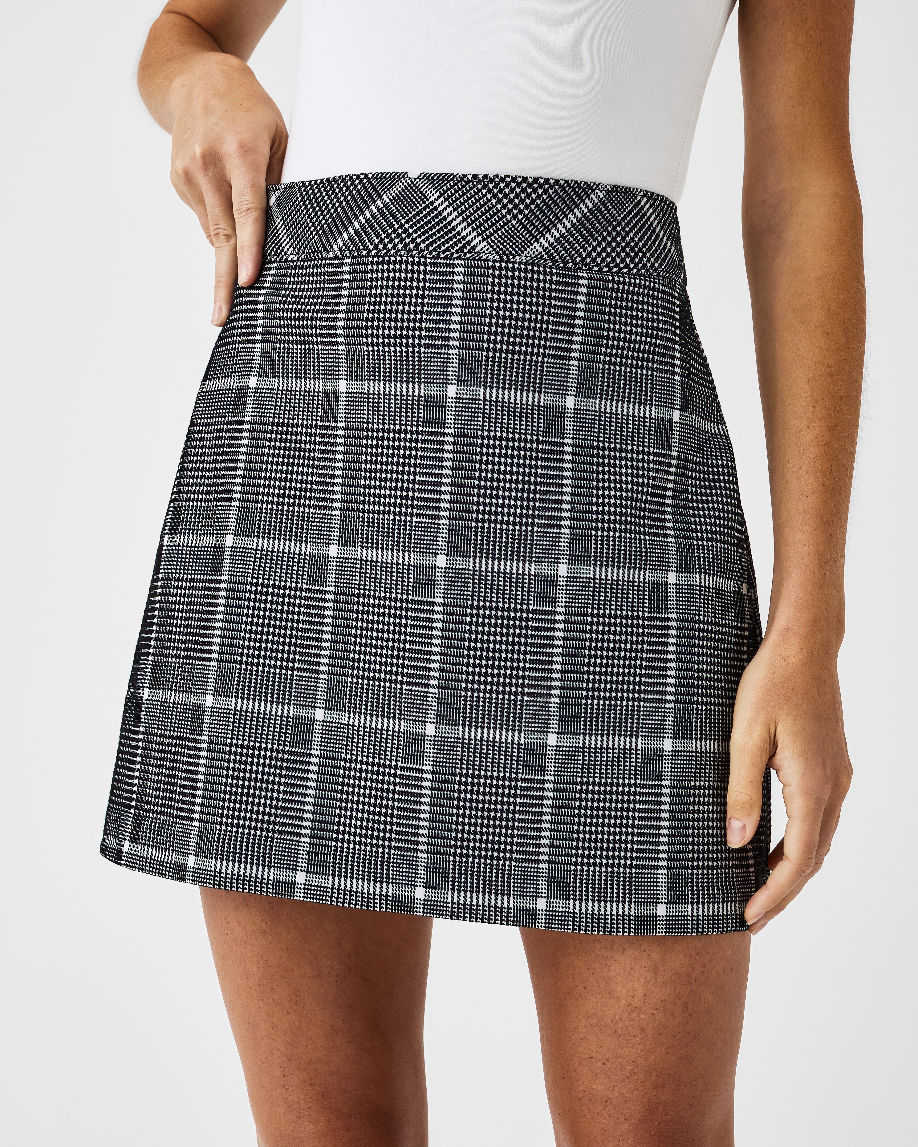The Perfect A-line Mini Skirt, 17" in Classic Plaid Jacquard sold by SPANX product image thumbnail 3