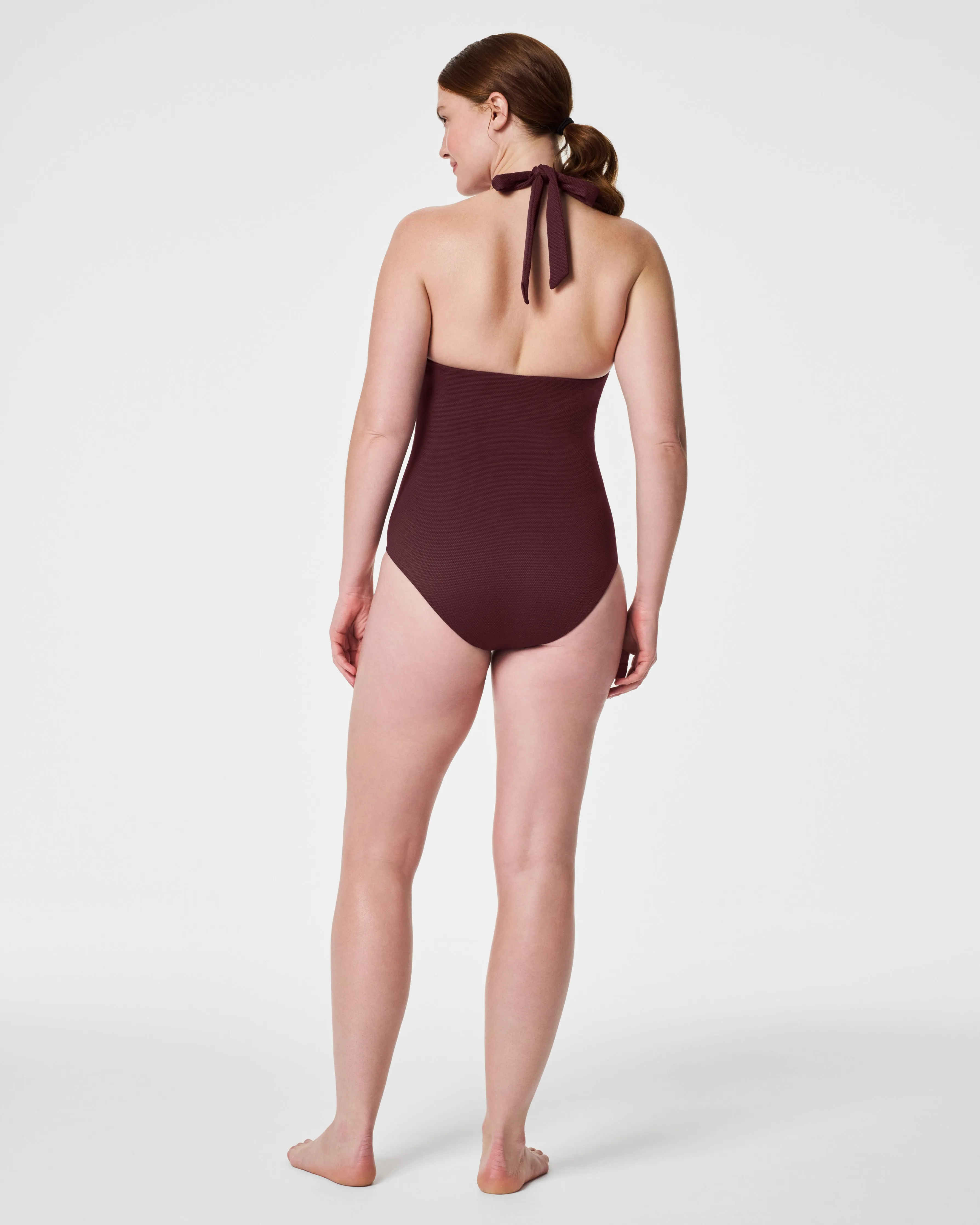 SPANXshape™ Swim Pique Halter One-Piece sold by SPANX product image thumbnail 2