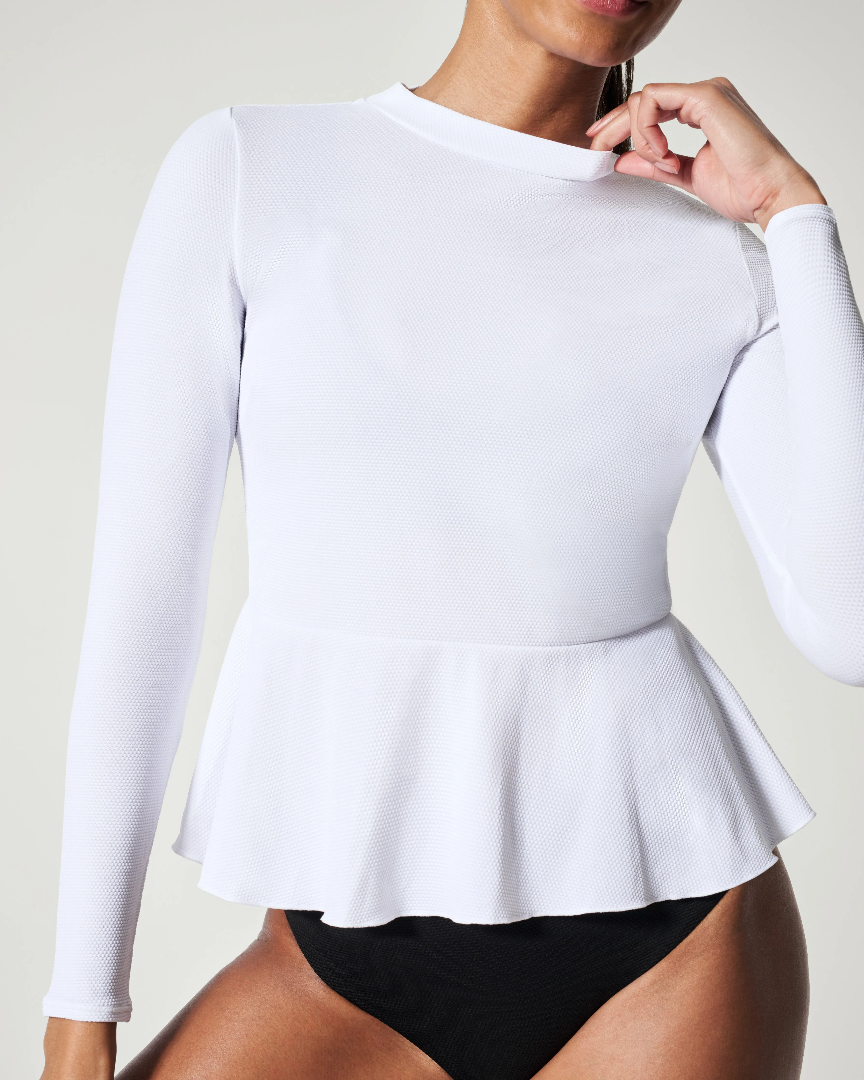 SPANX® Swim Pique Long Sleeve Sun Swim Shirt sold by SPANX product image thumbnail 3