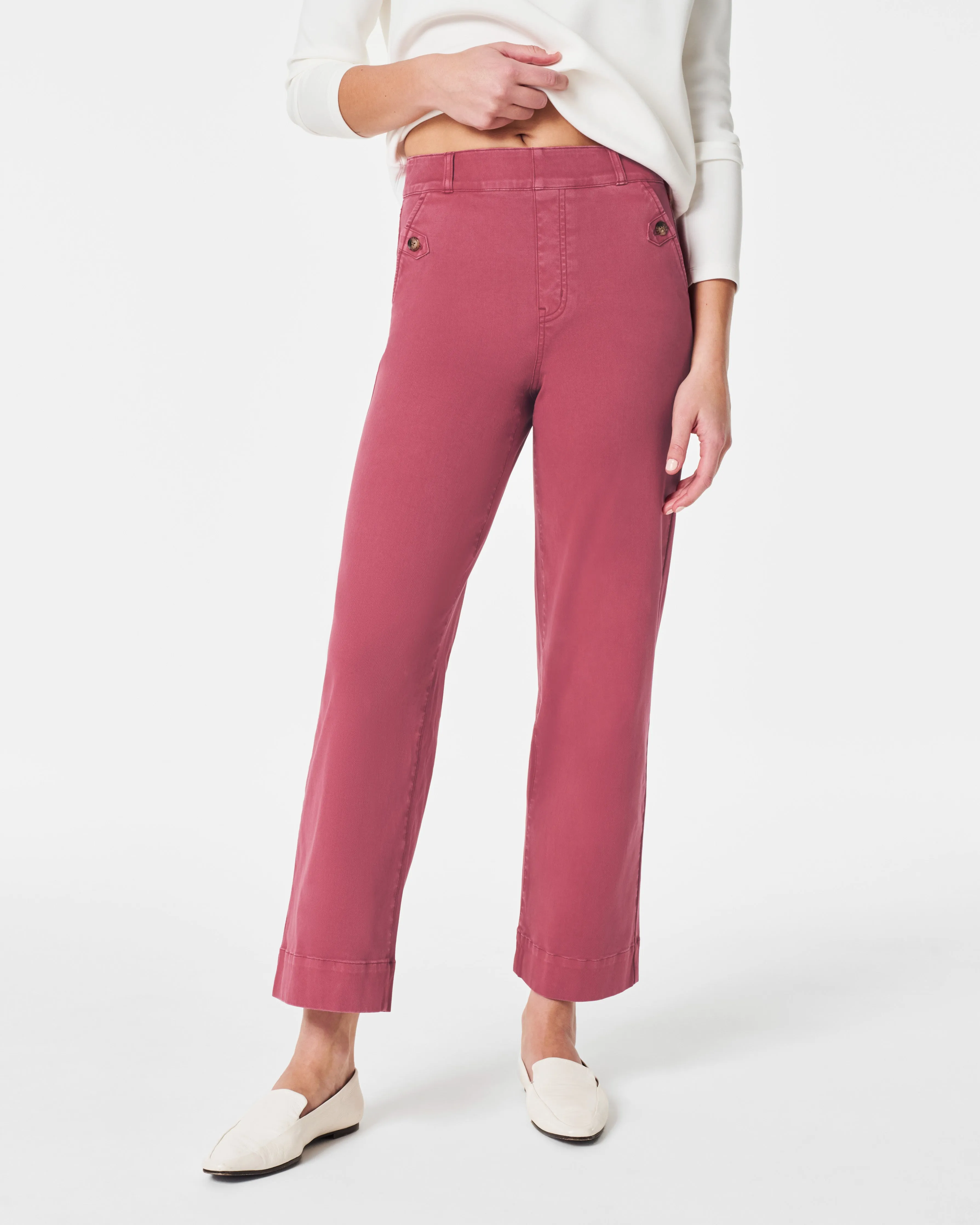 SPANX® Stretch Twill Pull-On Cropped Pant sold by SPANX