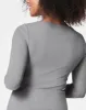 SPANX® Stretch Rib Scoop Neck Long Sleeve Tee, Grey sold by SPANX