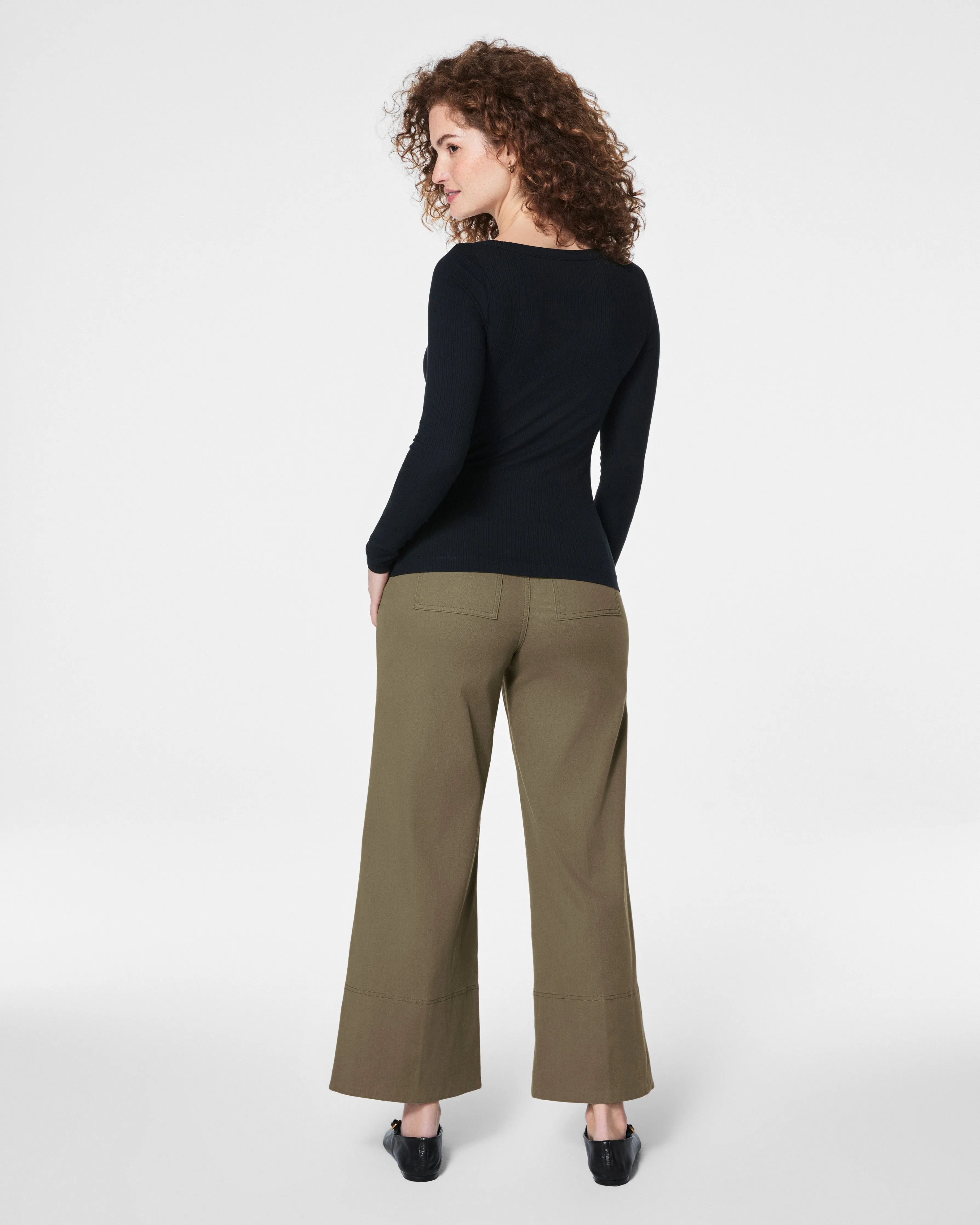 SPANX® Stretch Rib Scoop Neck Long Sleeve Tee sold by SPANX product image thumbnail 4