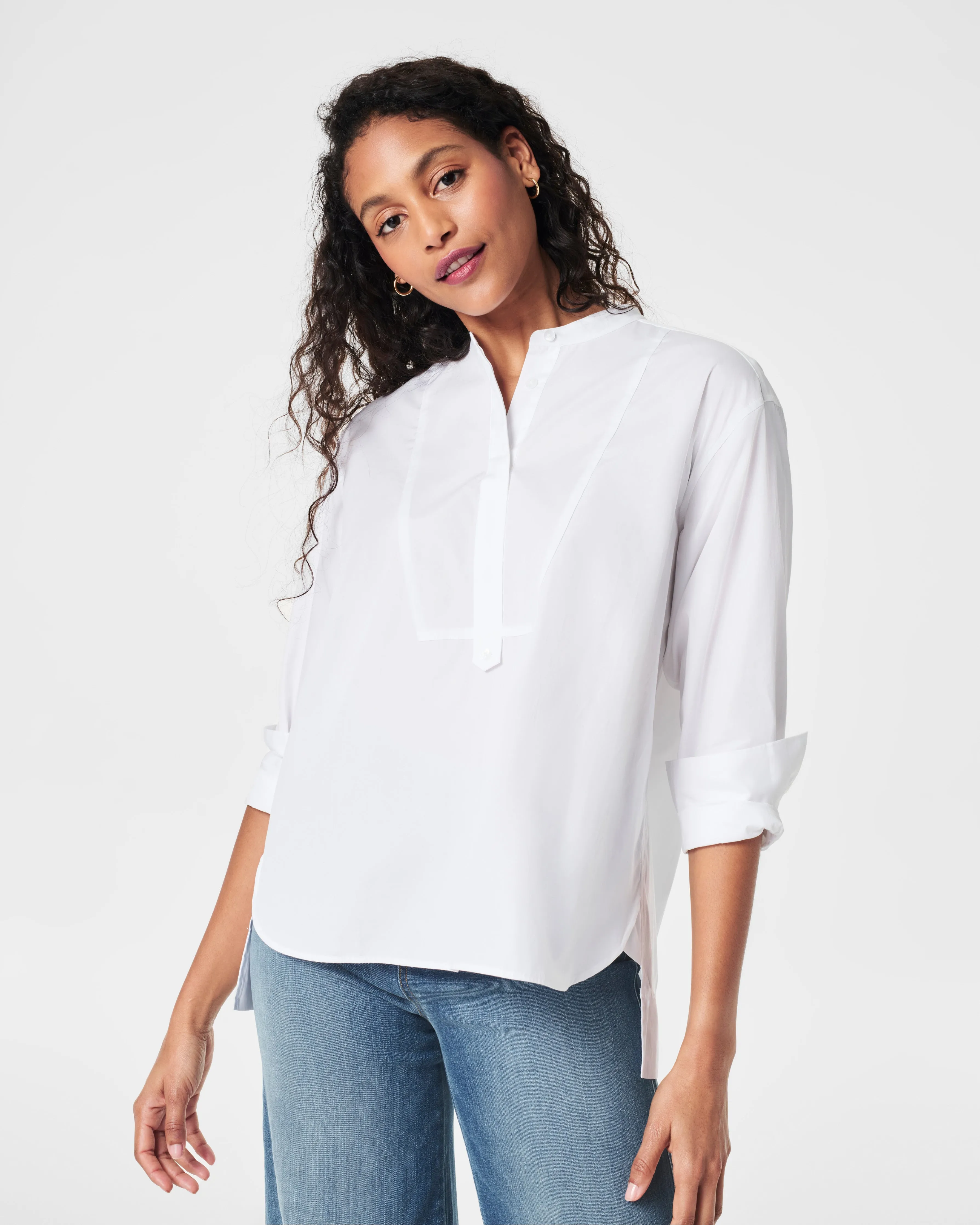 SPANX® Poplin Tuxedo Shirt sold by SPANX