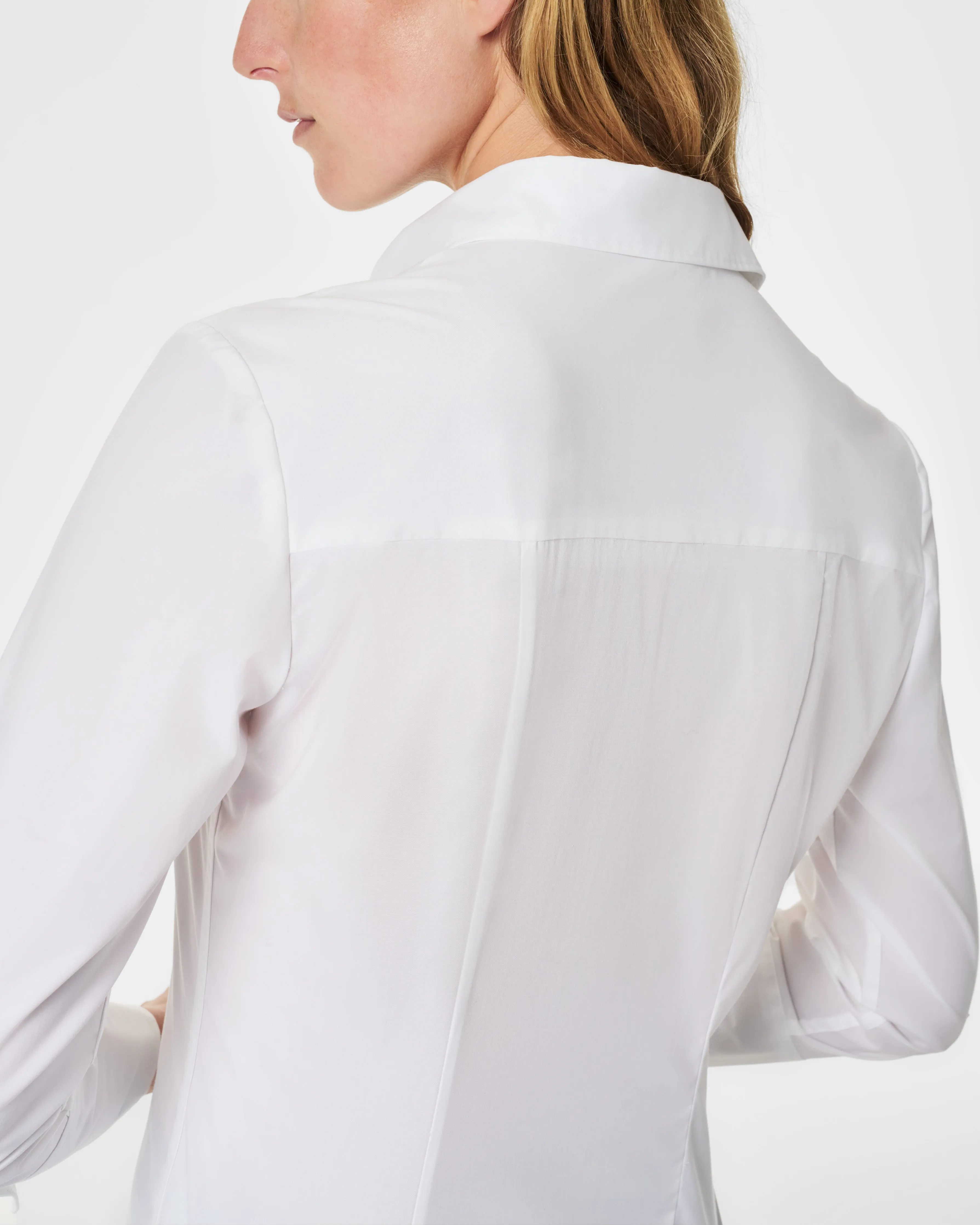 SPANX® Poplin Fitted Button-Down Shirt sold by SPANX product image thumbnail 4