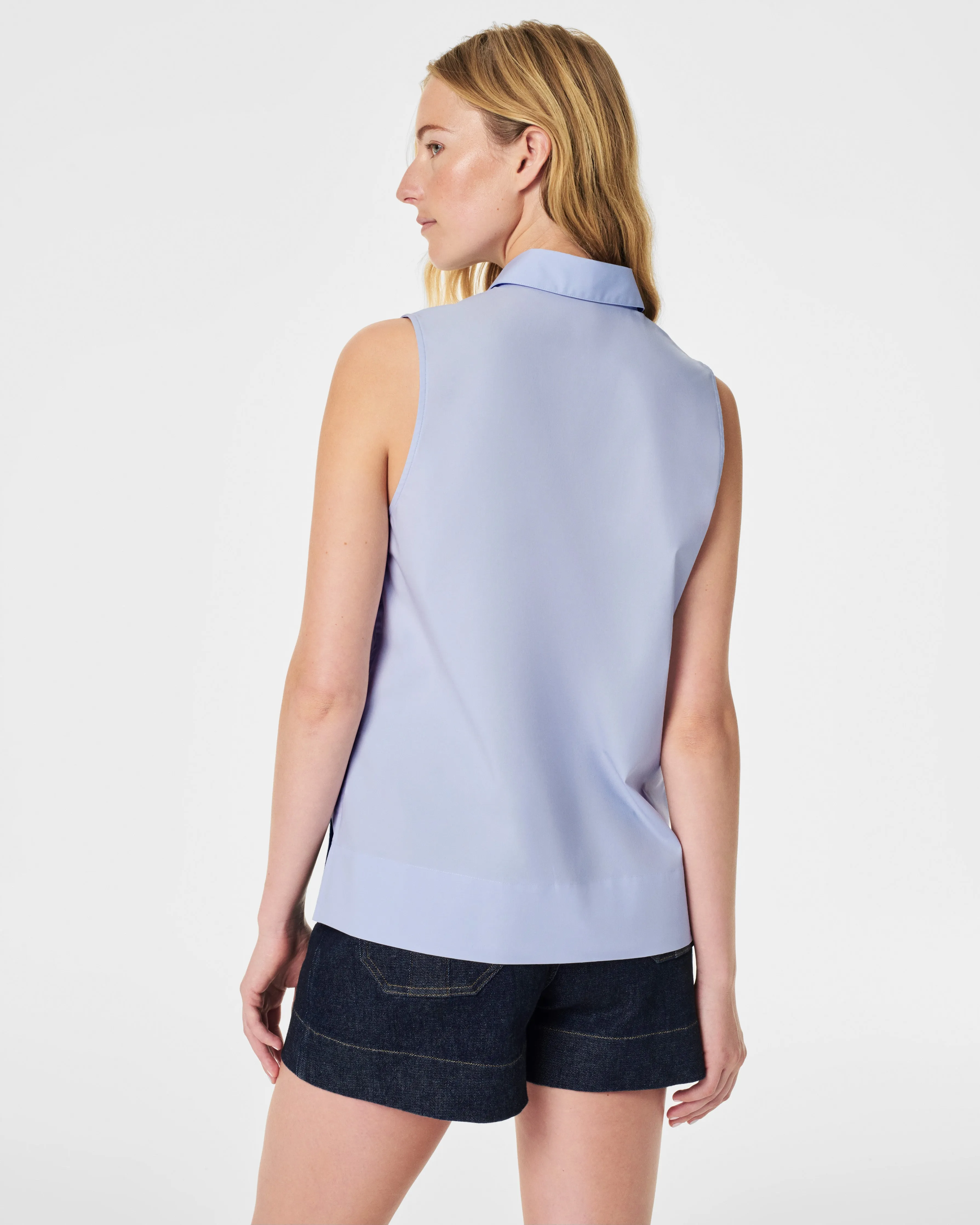 SPANX® Poplin Sleeveless Button-Down Shirt sold by SPANX product image thumbnail 2