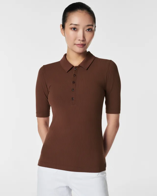 SPANX® Stretch Rib Polo Top sold by SPANX