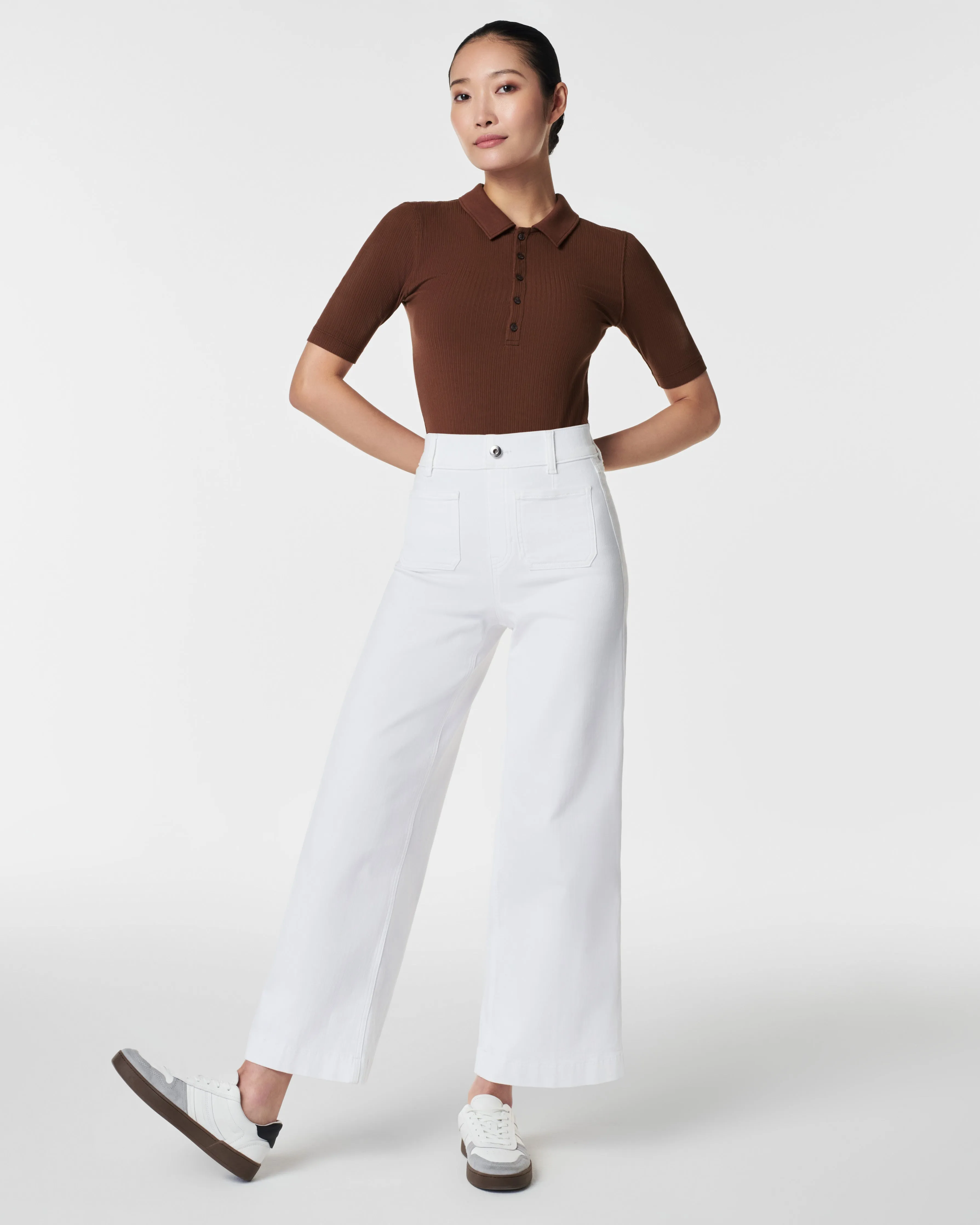 SPANX® Stretch Rib Polo Top sold by SPANX product image thumbnail 5