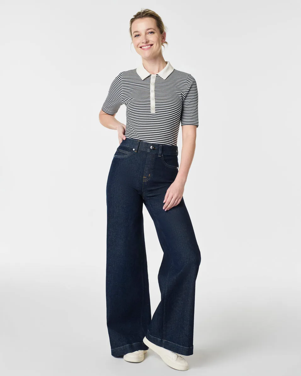 SPANX® Stretch Rib Polo Top, Stripe sold by SPANX product image thumbnail 5