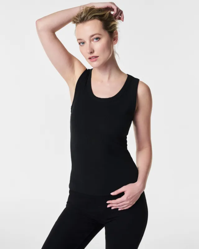 SPANX® Stretch Rib Scoop Neck Tank made by SPANX