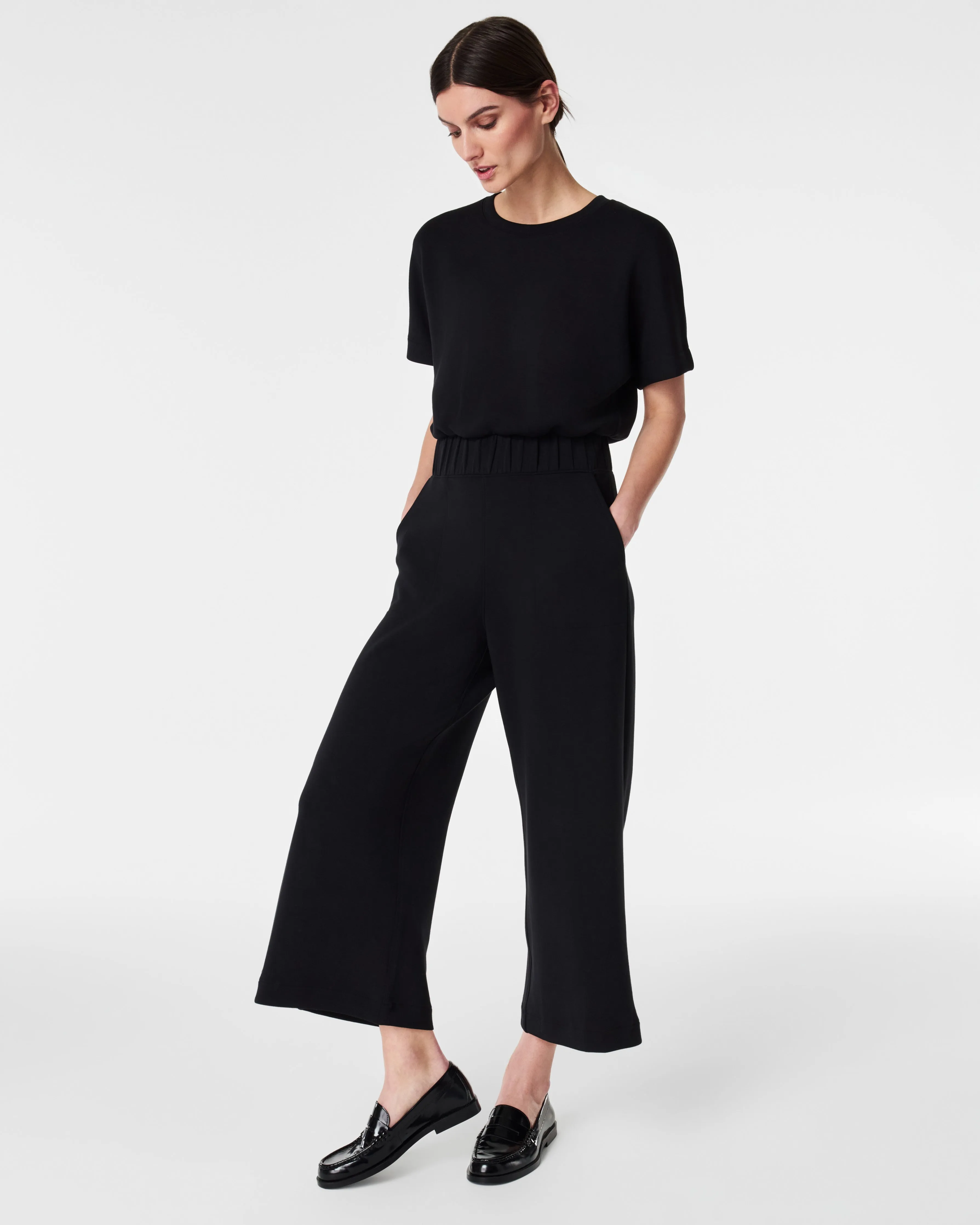 SPANX® AirEssentials Cropped Wide Leg Jumpsuit sold by SPANX